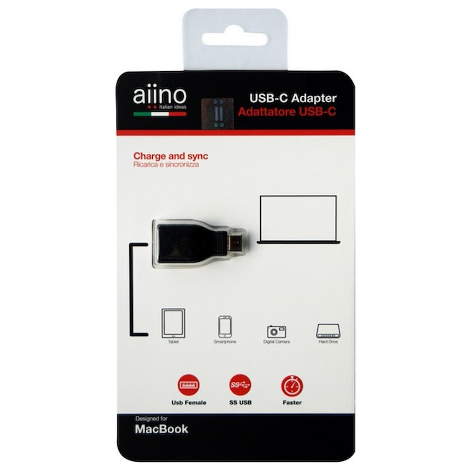 Immagine per Adattatore Aiino USB-C a USB femmina nero da DIMOStore