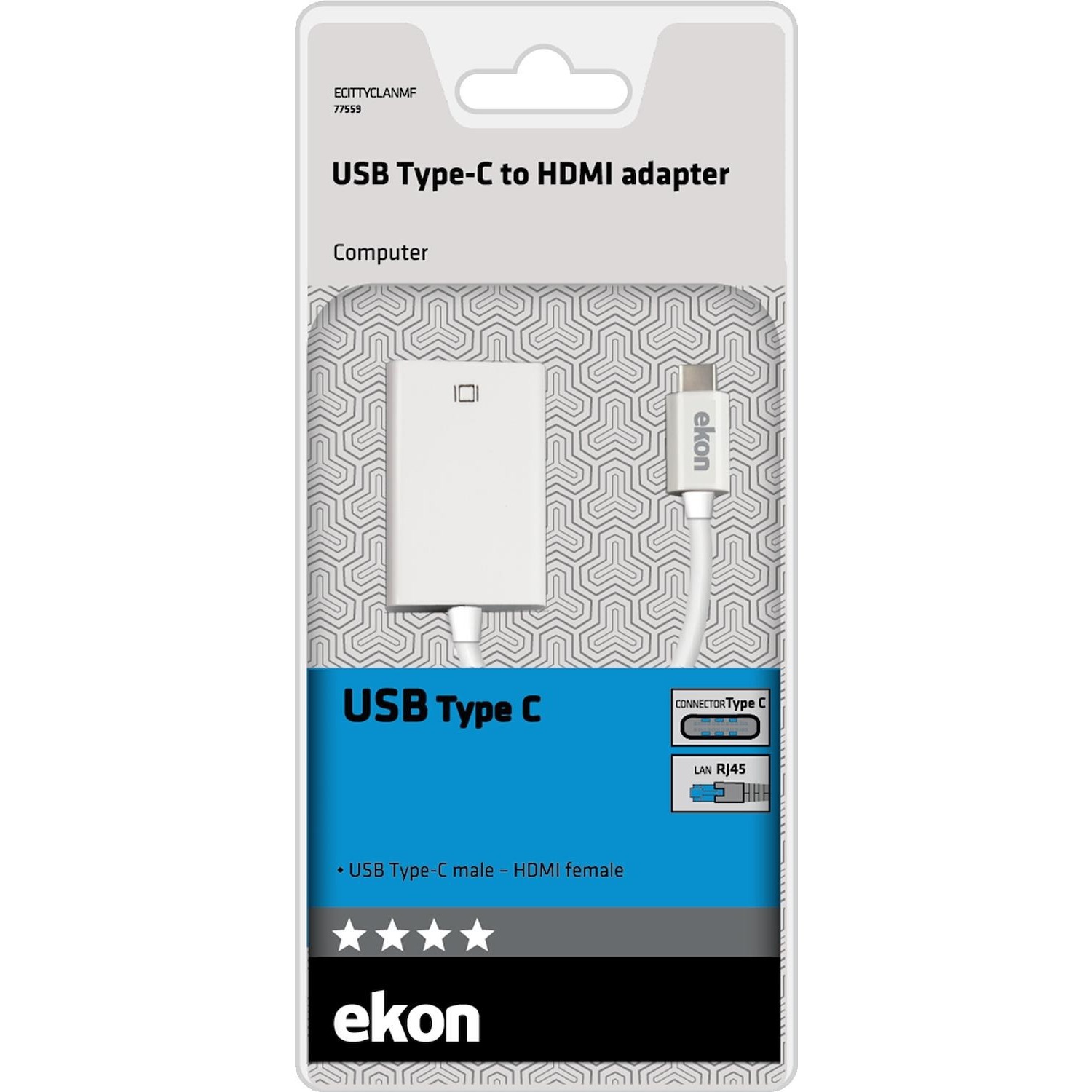 Immagine per Adattatore USB Ekon Type-C - LAN MF da DIMOStore