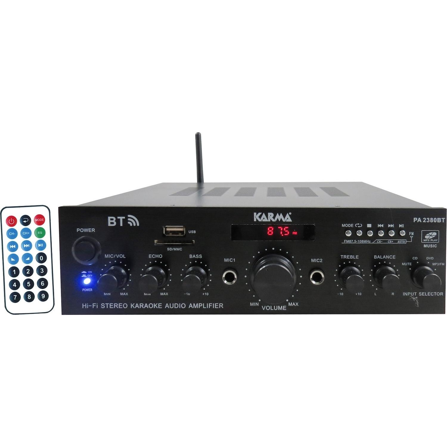 Immagine per Amplificatore con radio lettore MP3 e ricevitore  Karma PA2380BT colore nero da DIMOStore