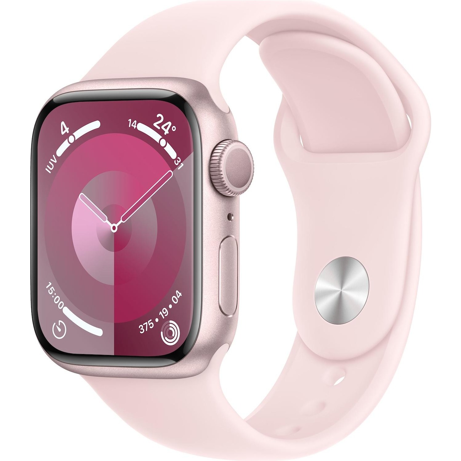 Immagine per Apple Watch Serie 9 GPS 41mm Alluminio Pink con cinturino Sport Band Light Pink - S/M da DIMOStore