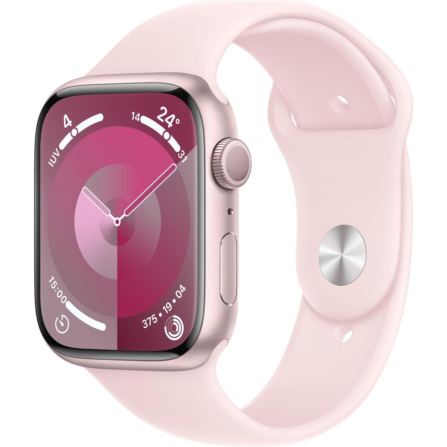 Immagine per Apple Watch Serie 9 GPS 45mm Alluminio Pink con cinturino Sport Band Light Pink - S/M da DIMOStore