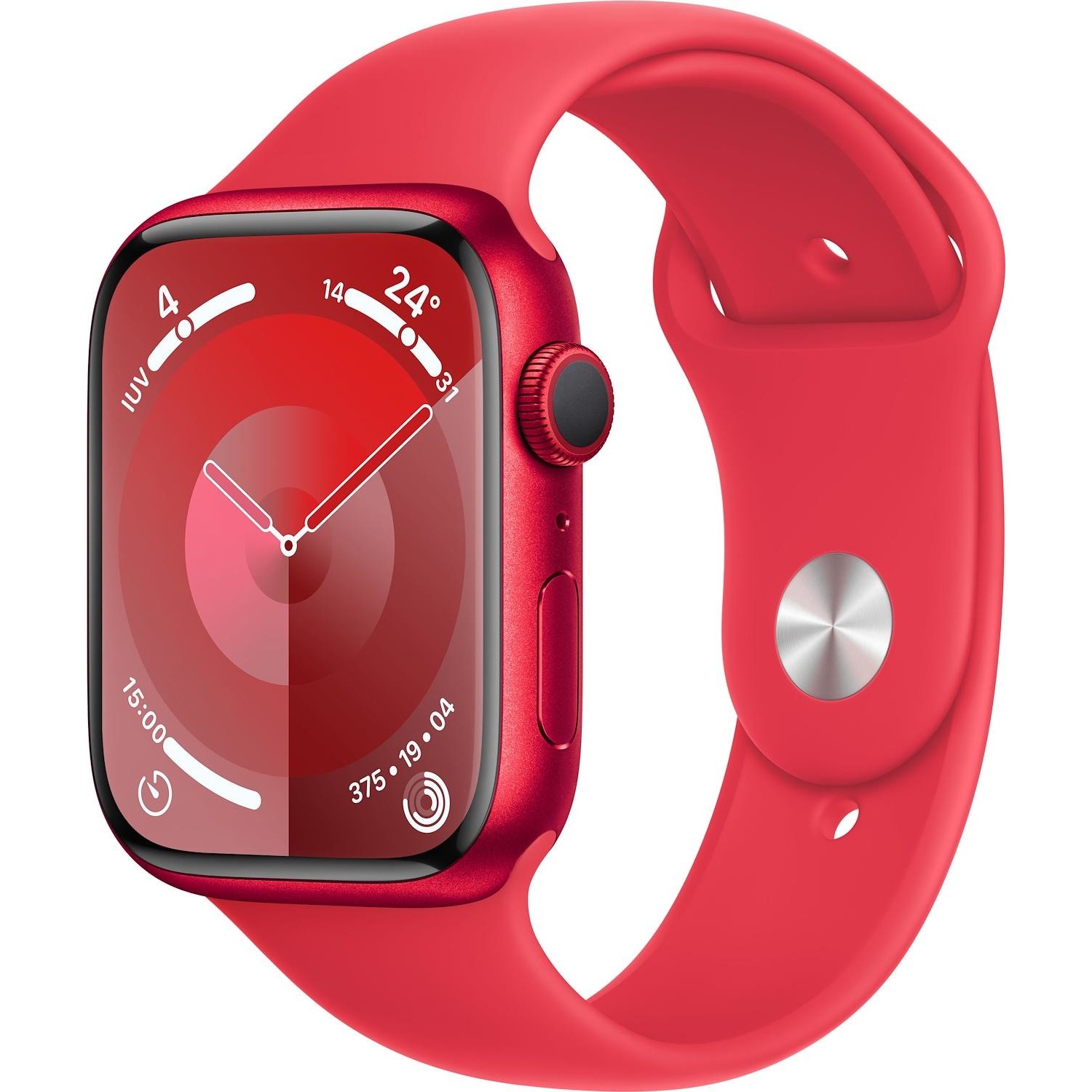 Immagine per Apple Watch Serie 9 GPS 45mm Alluminio (PRODUCT)RED con cinturino Sport Band (PRODUCT)RED - S/M da DIMOStore