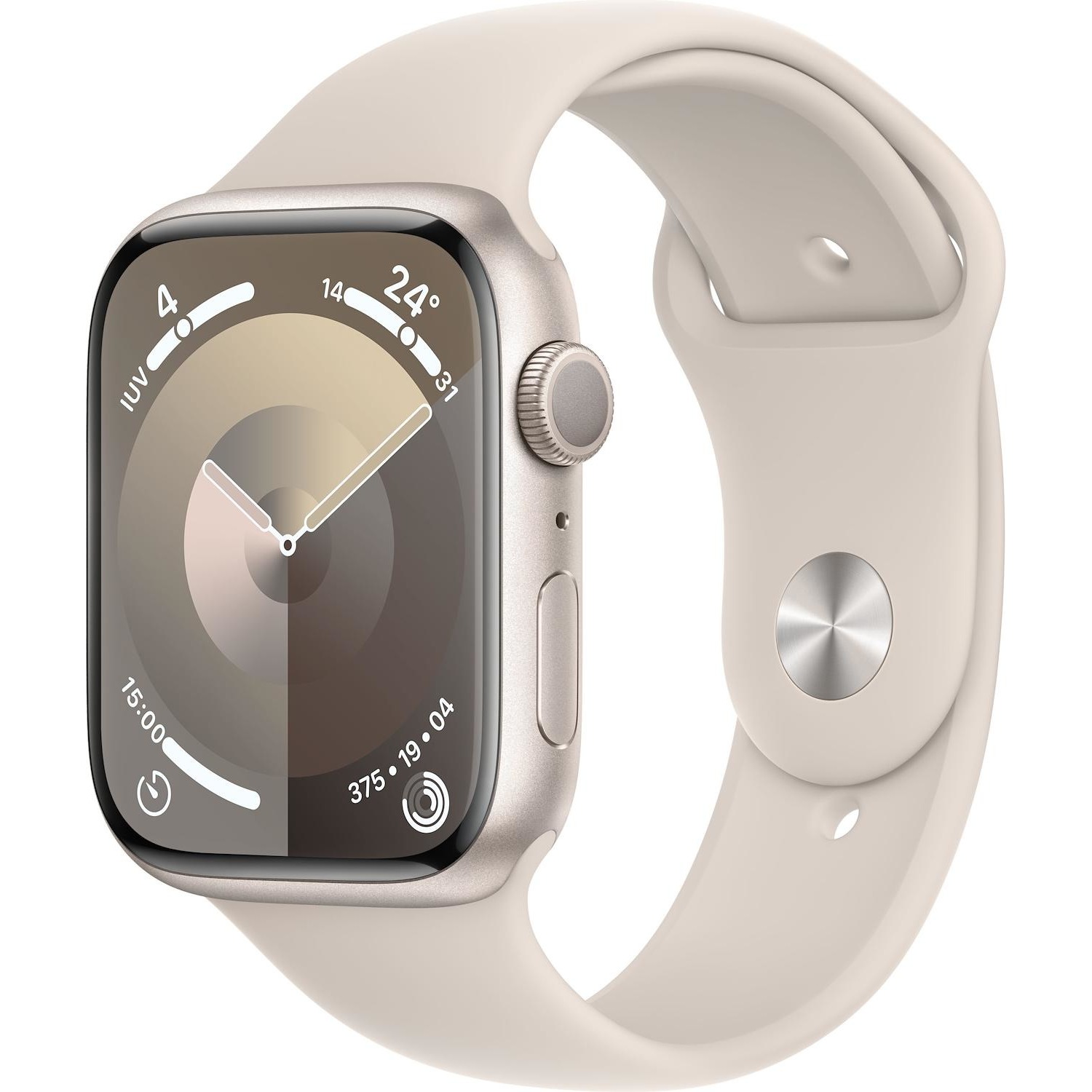 Immagine per Apple Watch Serie 9 GPS 45mm Alluminio Starlight con cinturino Sport Band Starlight - M/L da DIMOStore