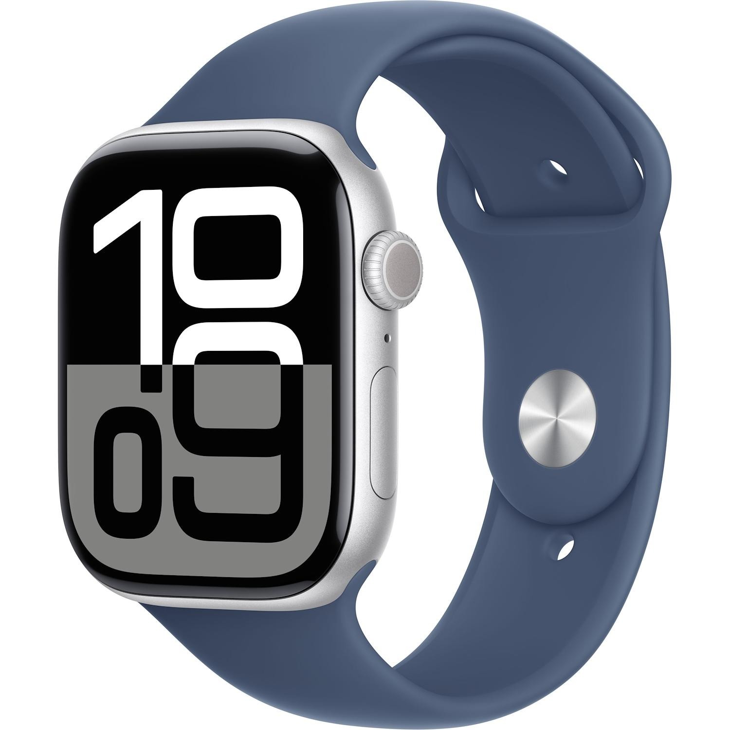 Immagine per Apple Watch Series 10 GPS 46mm con cassa Alluminio argento e Denim Sport Band - M/L da DIMOStore