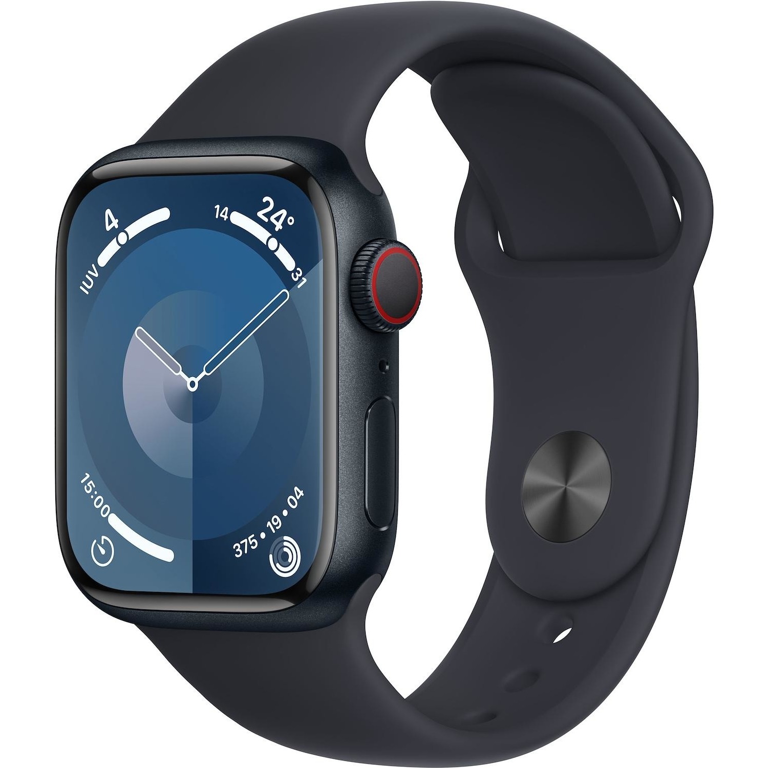 Immagine per Apple Watch Series 9 GPS + Cellular 41mm Midnight Alluminio con cinturino Sport Band midnight - S/M da DIMOStore