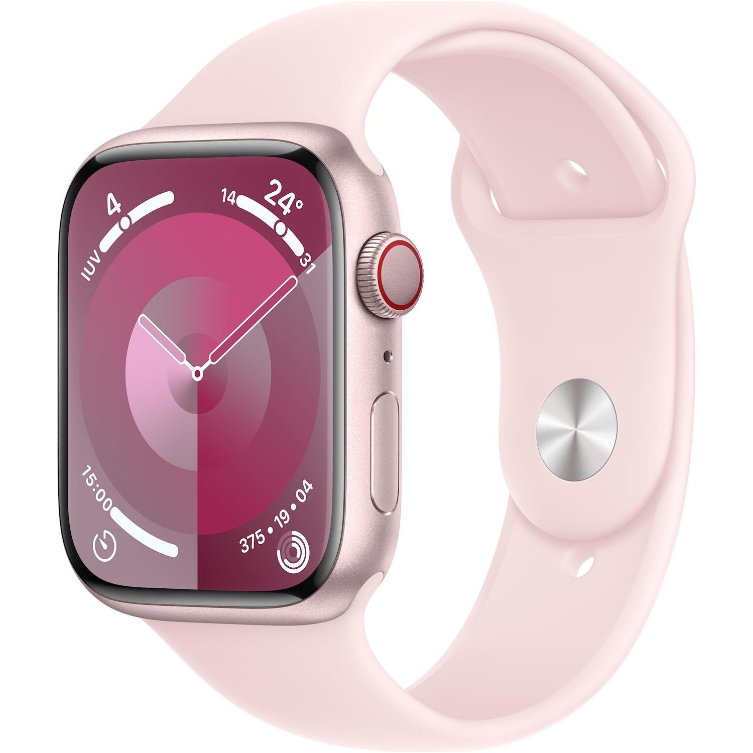 Immagine per Apple Watch Series 9 GPS + Cellular 45mm Pink     Alluminio con cinturino Sport Band Light Pink - S/ da DIMOStore