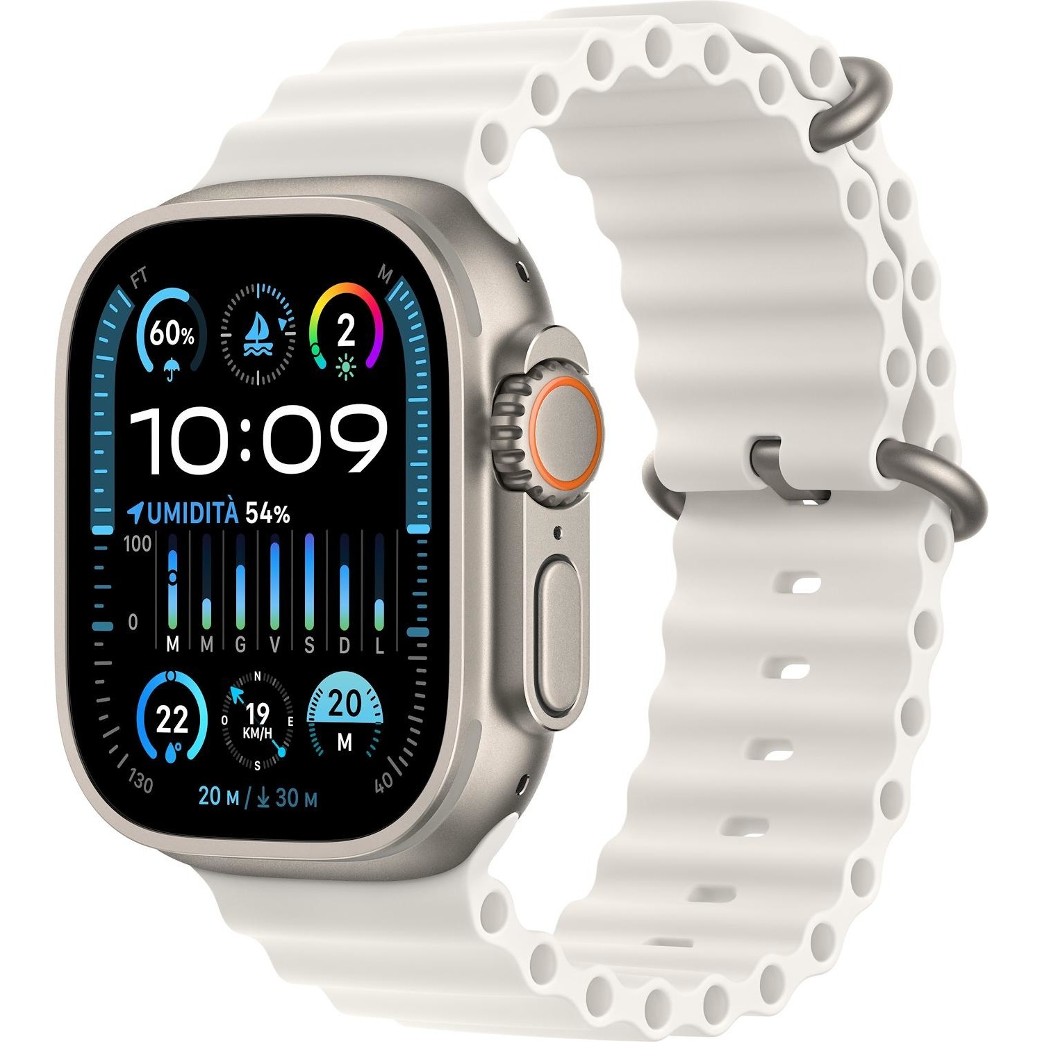 Immagine per Apple Watch Ultra 2 GPS + Cellular 49mm Titanio con cinturino White Ocean Band da DIMOStore