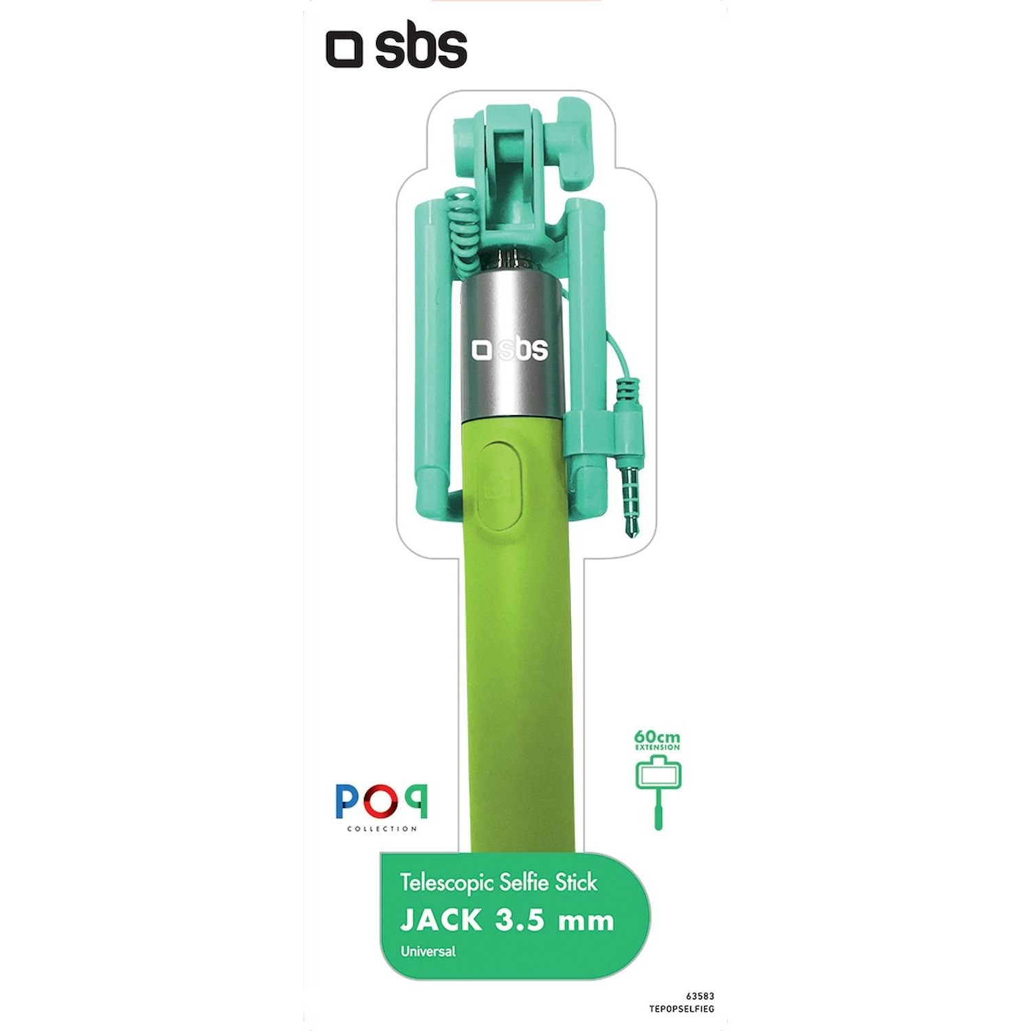 Immagine per Asta selfie SBS per smartphone universale linea Pop colore green verde da DIMOStore