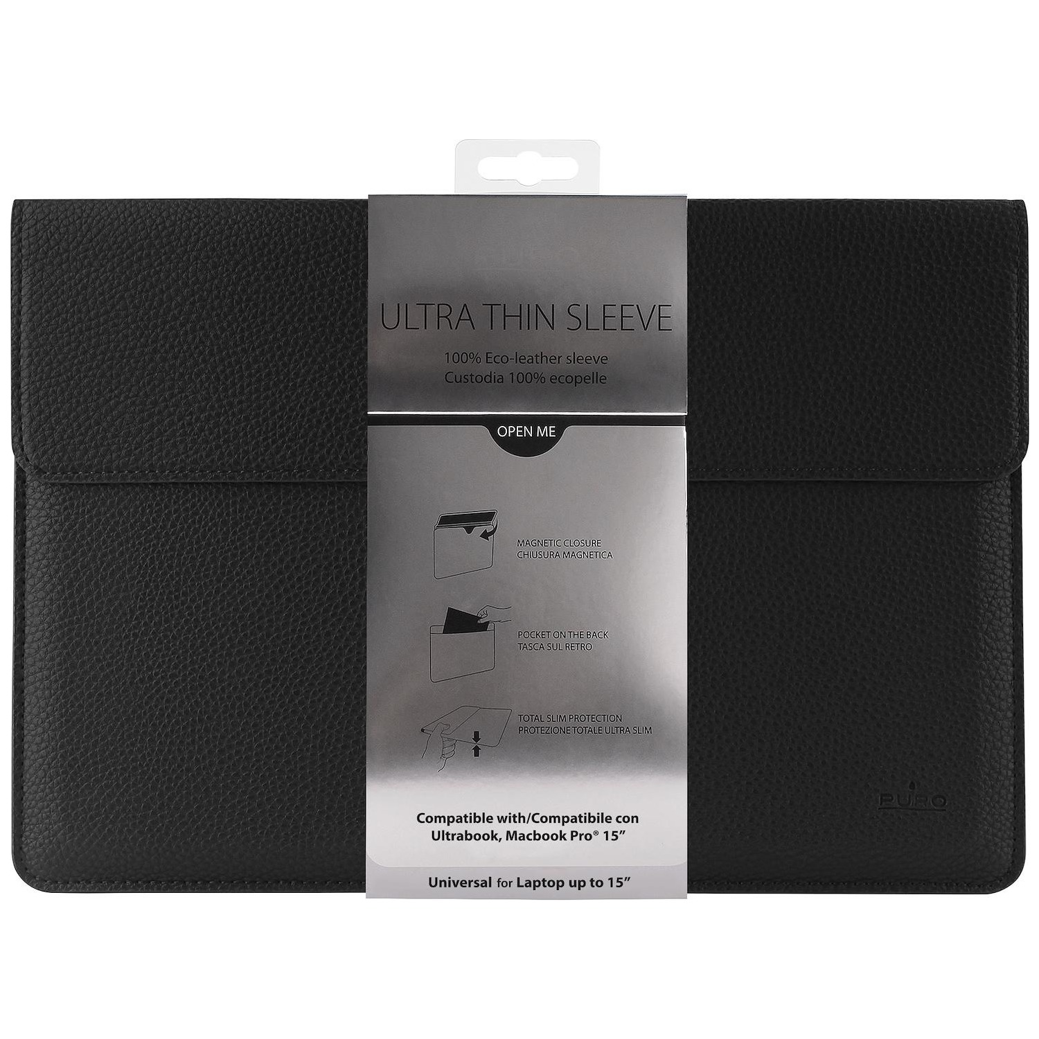 Immagine per Borsa Puro Envelope Sleeve 15" con tasca sul retro nero da DIMOStore
