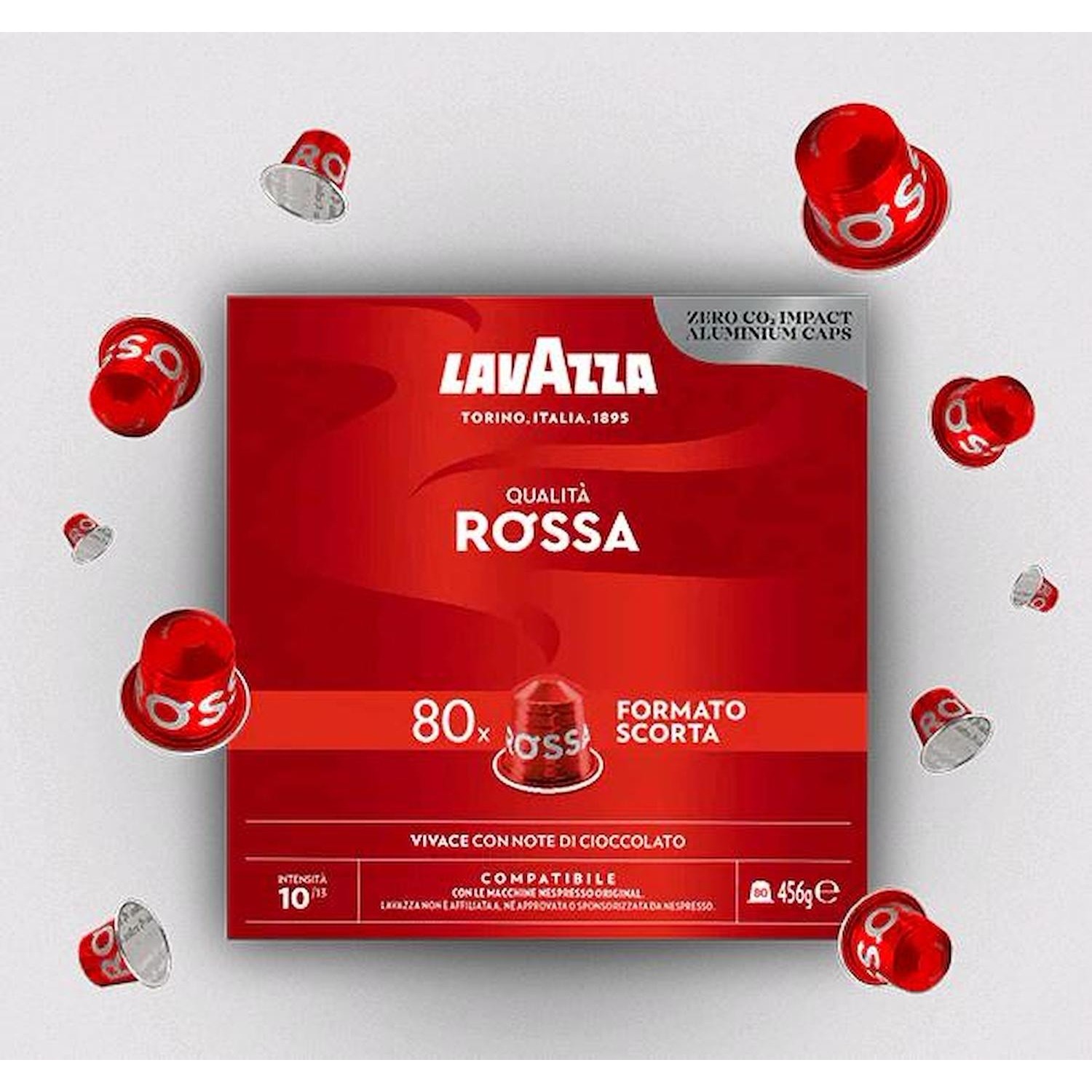 Immagine per Capsule Caffe' Lavazza Nespresso Qualita' Rossa 80 capsule da DIMOStore