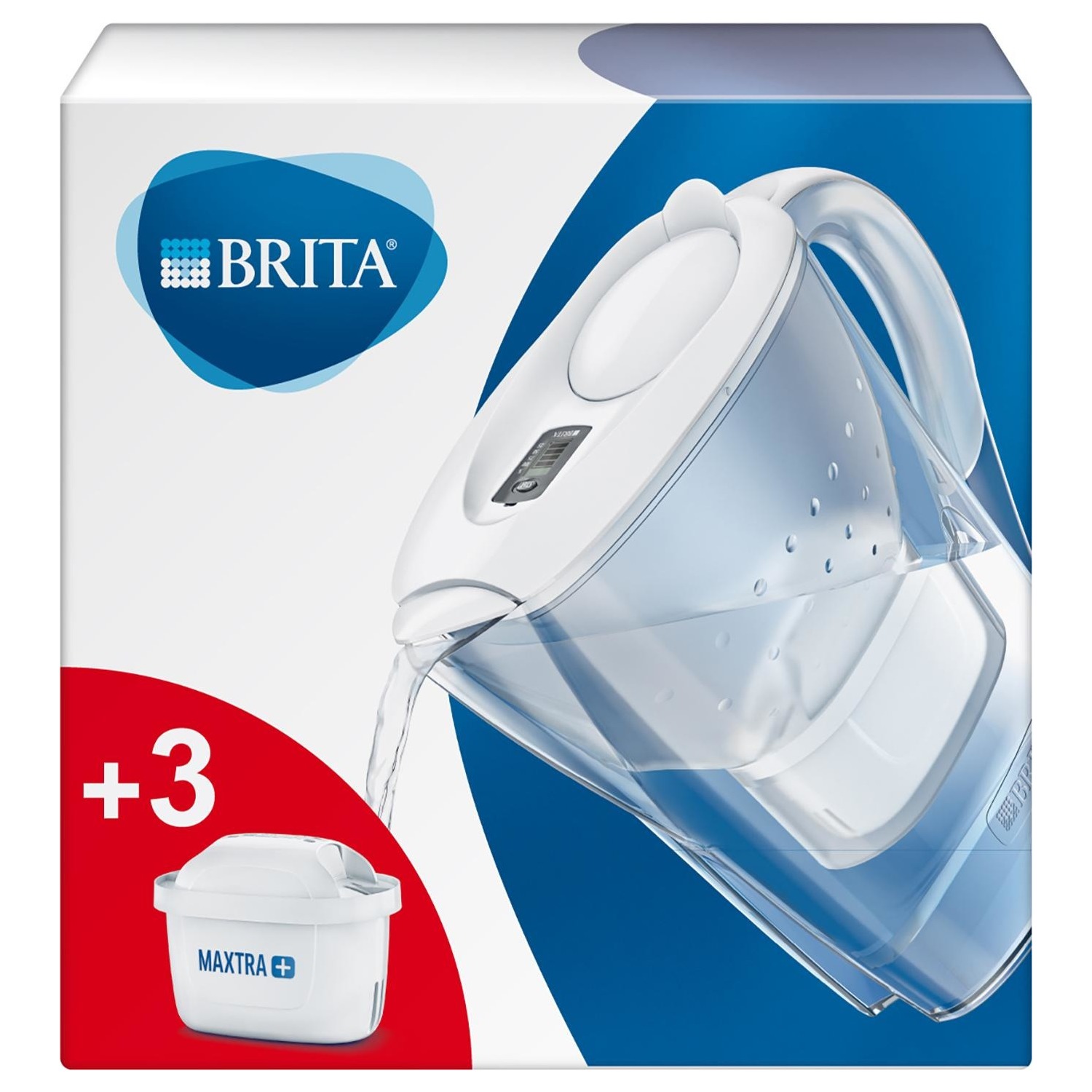 Caraffa filtrante Brita Marella con 3 filtri inclusi bianco white -  DIMOStore