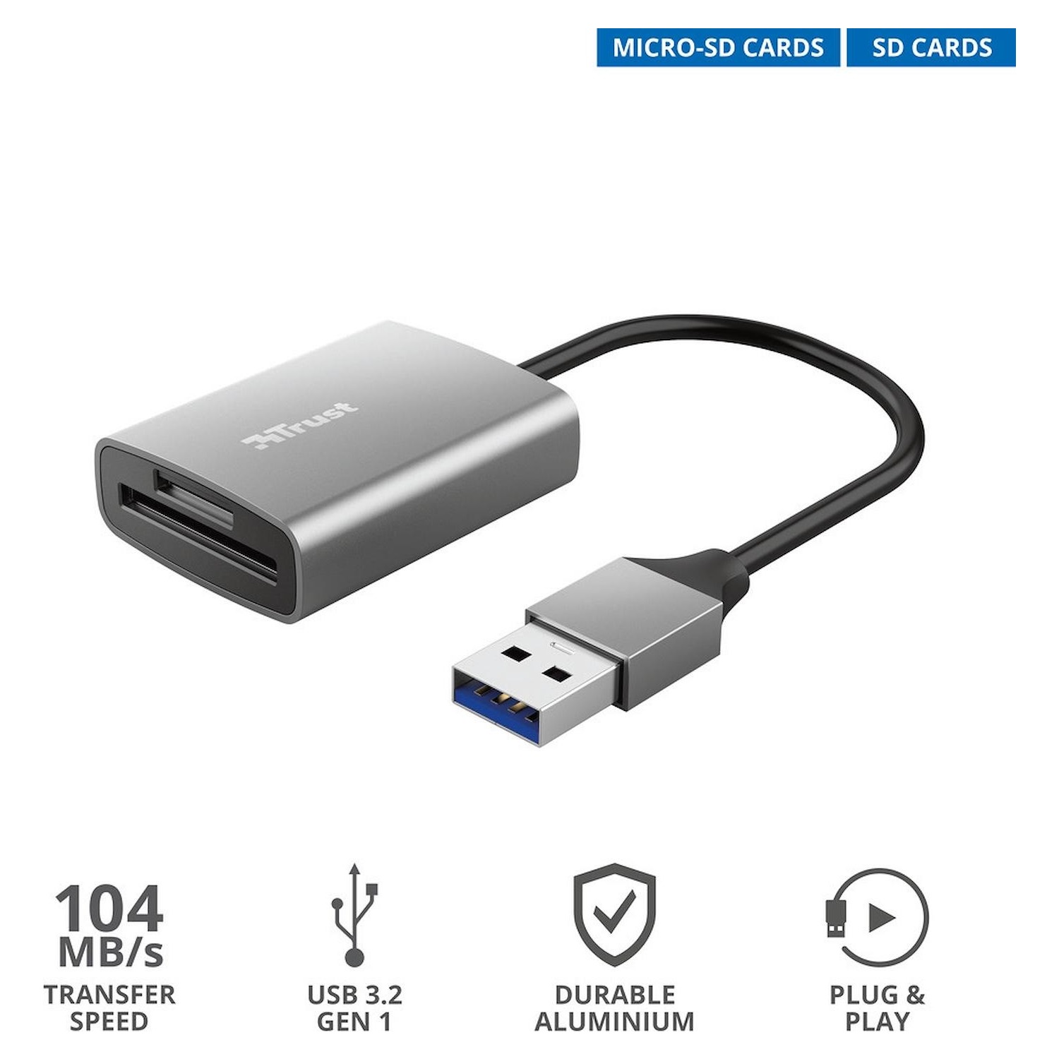 Immagine per Cardreader Dalyx fast USB 3.2 Lettore di schede da DIMOStore
