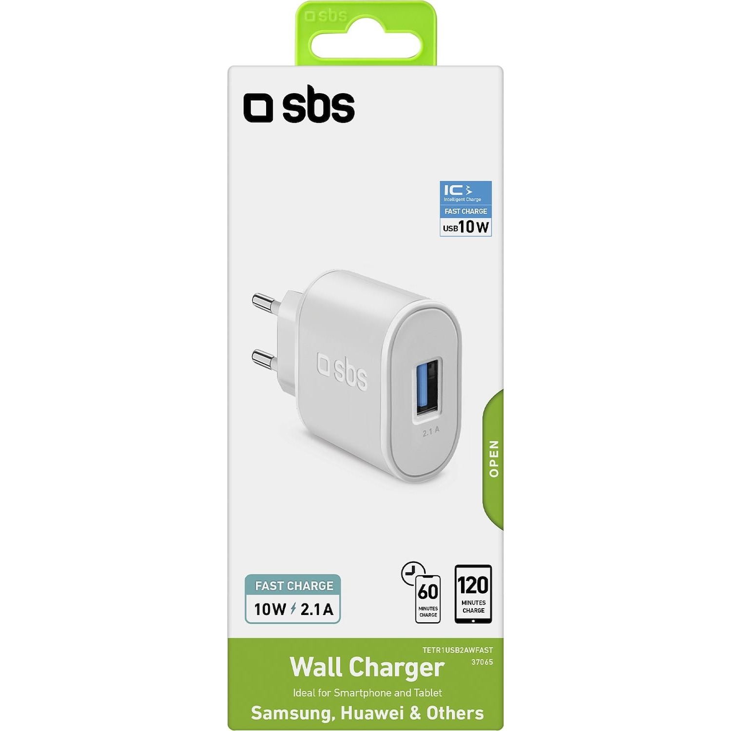 Immagine per Caricabatterie SBS da viaggio 100/250V 2100 mAh fast charge con porta USB colore bianco da DIMOStore