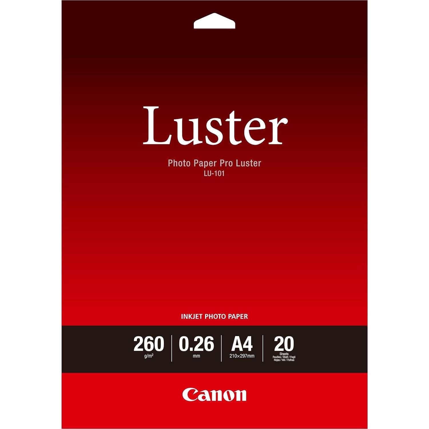 Carta fotografica Canon Luster A4 20f - DIMOStore