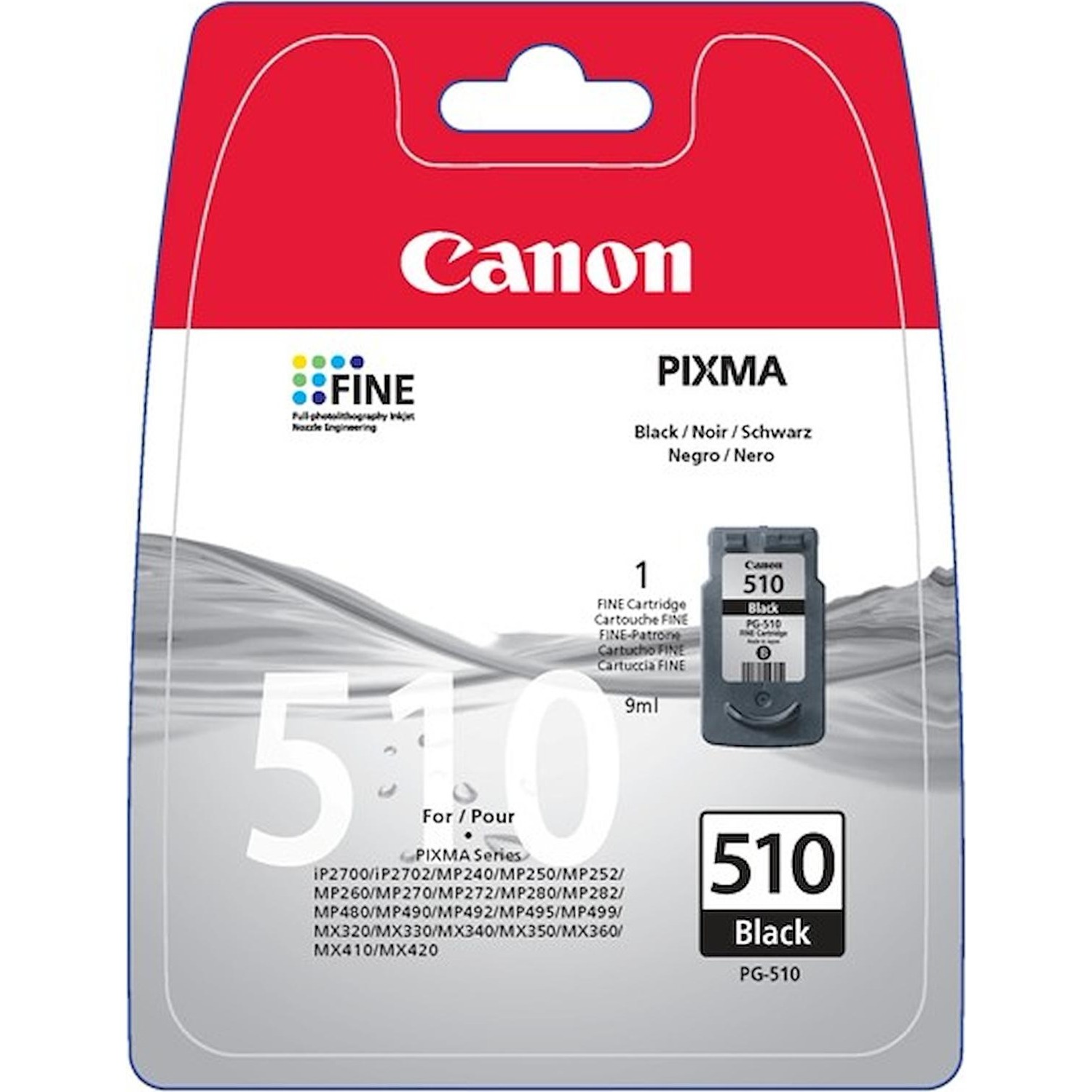 Immagine per Cartuccia Canon PG510 nero                        per PIXMA MP230 PIXMA MP240 PIXMA MP260 da DIMOStore