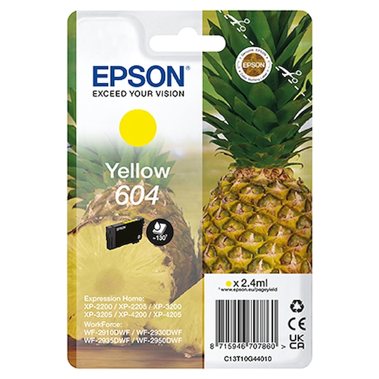 Immagine per Cartuccia Epson serie ananas 604 gialla           per XP-2200 XP-2205 XP-3200 XP-3205 XP-4200 da DIMOStore