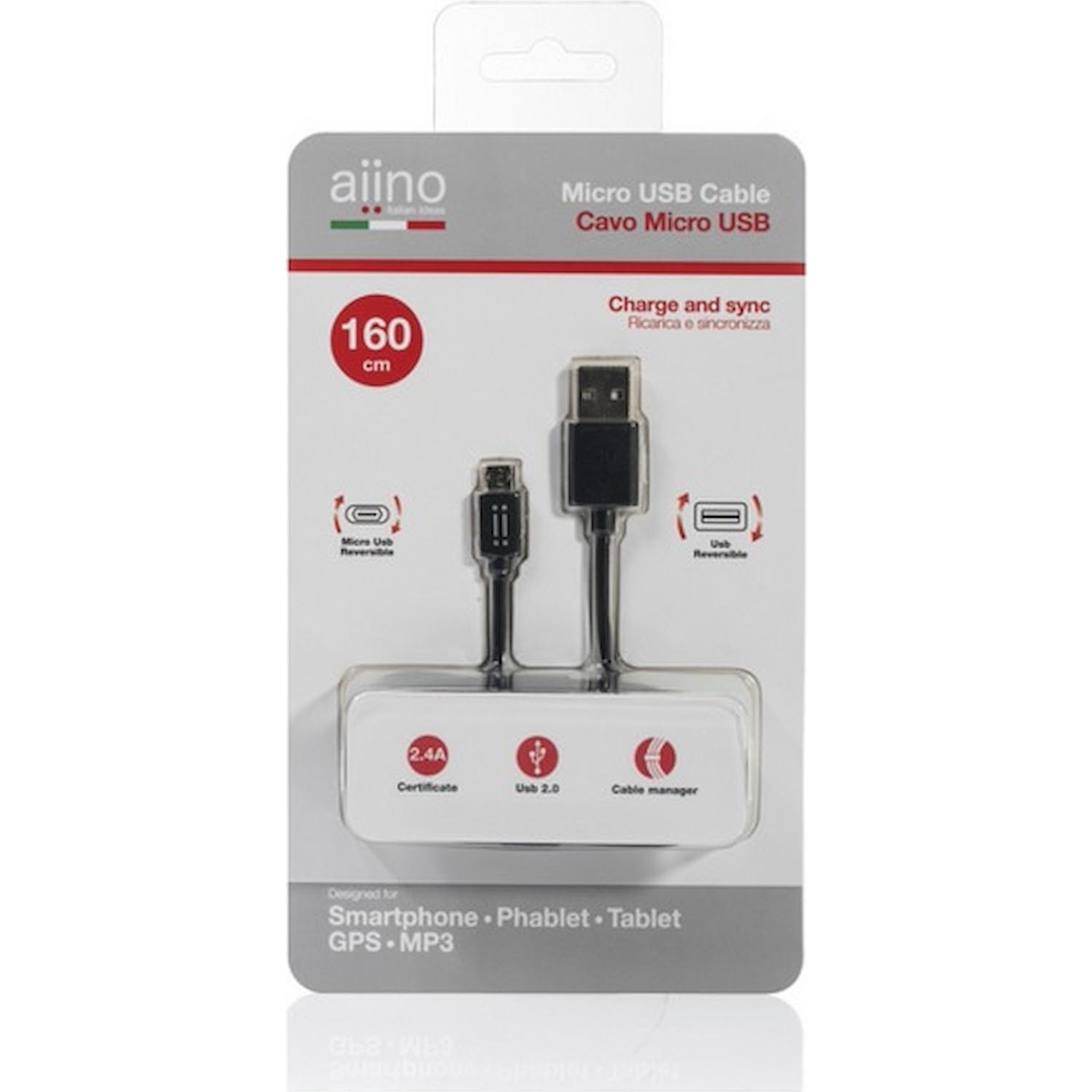 Immagine per Cavo Aiino USB e micro USB reversibile nero da DIMOStore