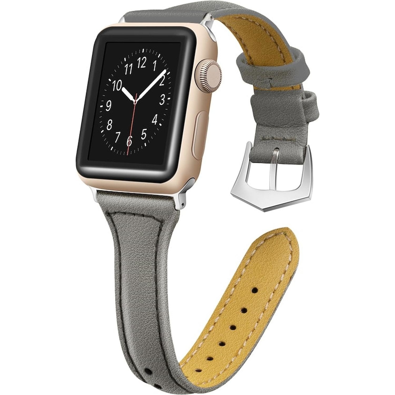 Immagine per Cinturino AAAmaze AMAA0031 per Apple watch 38/40mm in pelle grey grigio da DIMOStore