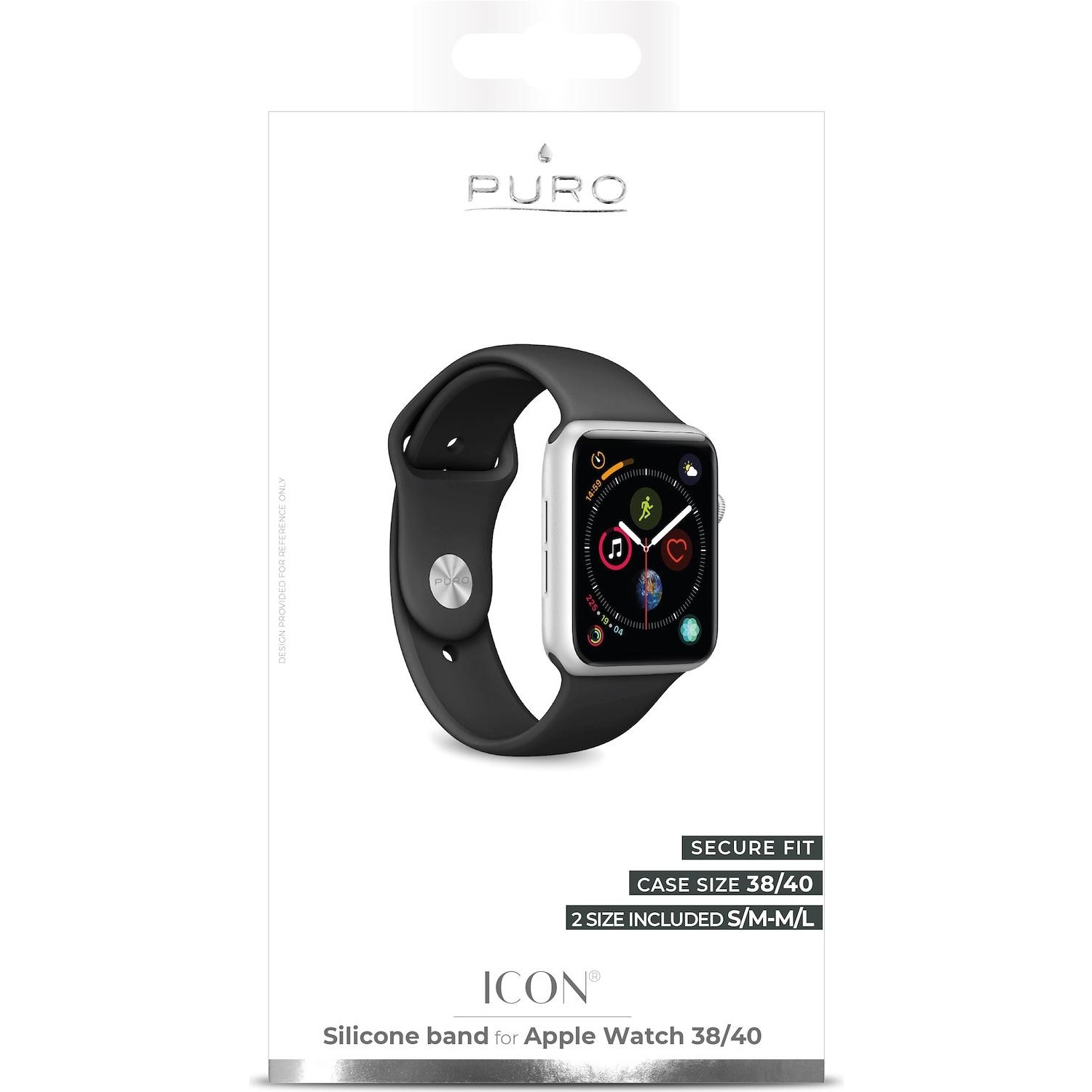 Immagine per Cinturino di ricambio Puro Apple watch 38mm/40mm nero / black taglie s/m - m/l da DIMOStore