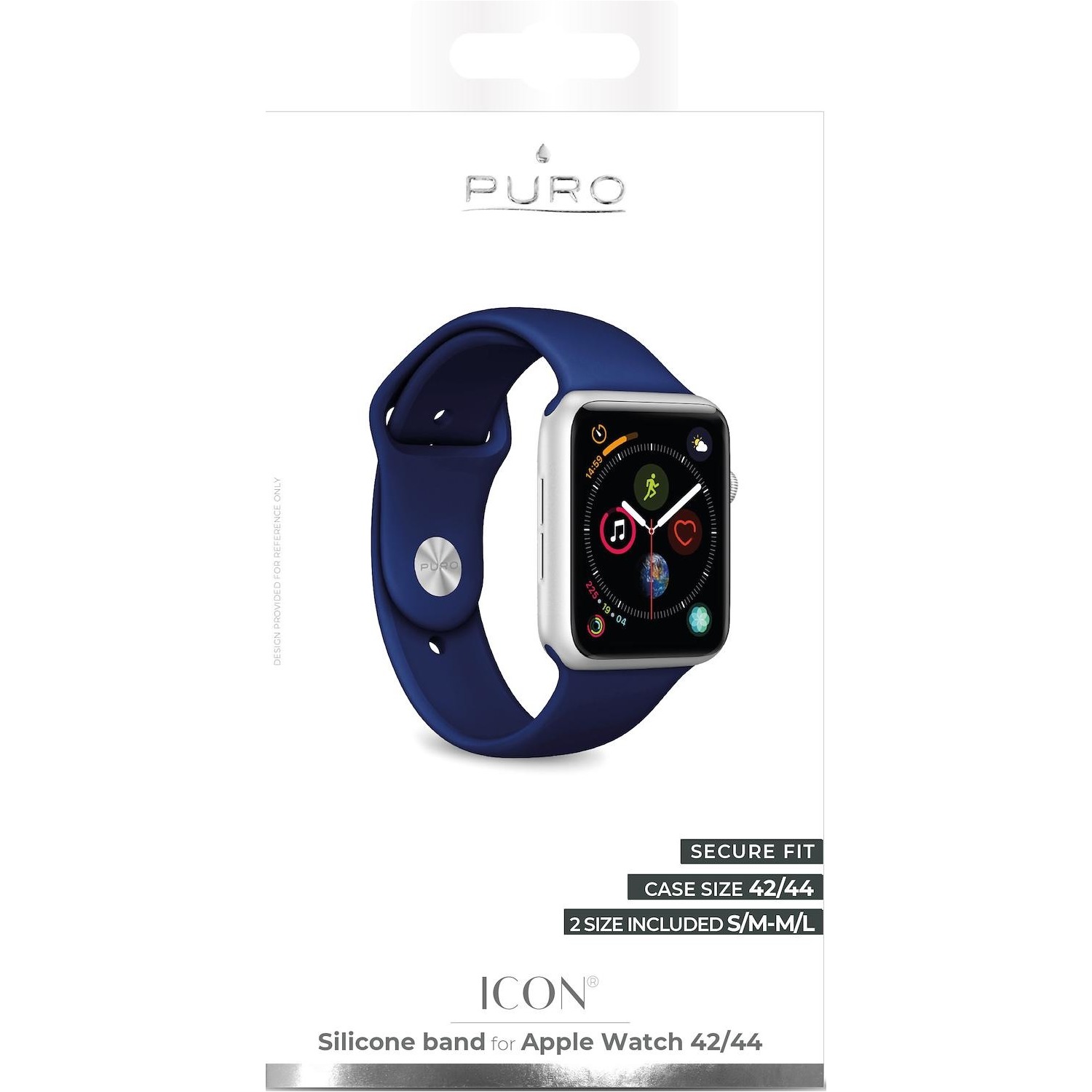 Immagine per Cinturino di ricambio Puro Apple watch 42mm/44mm blu scuro / dark blue taglie s/m - m/l da DIMOStore