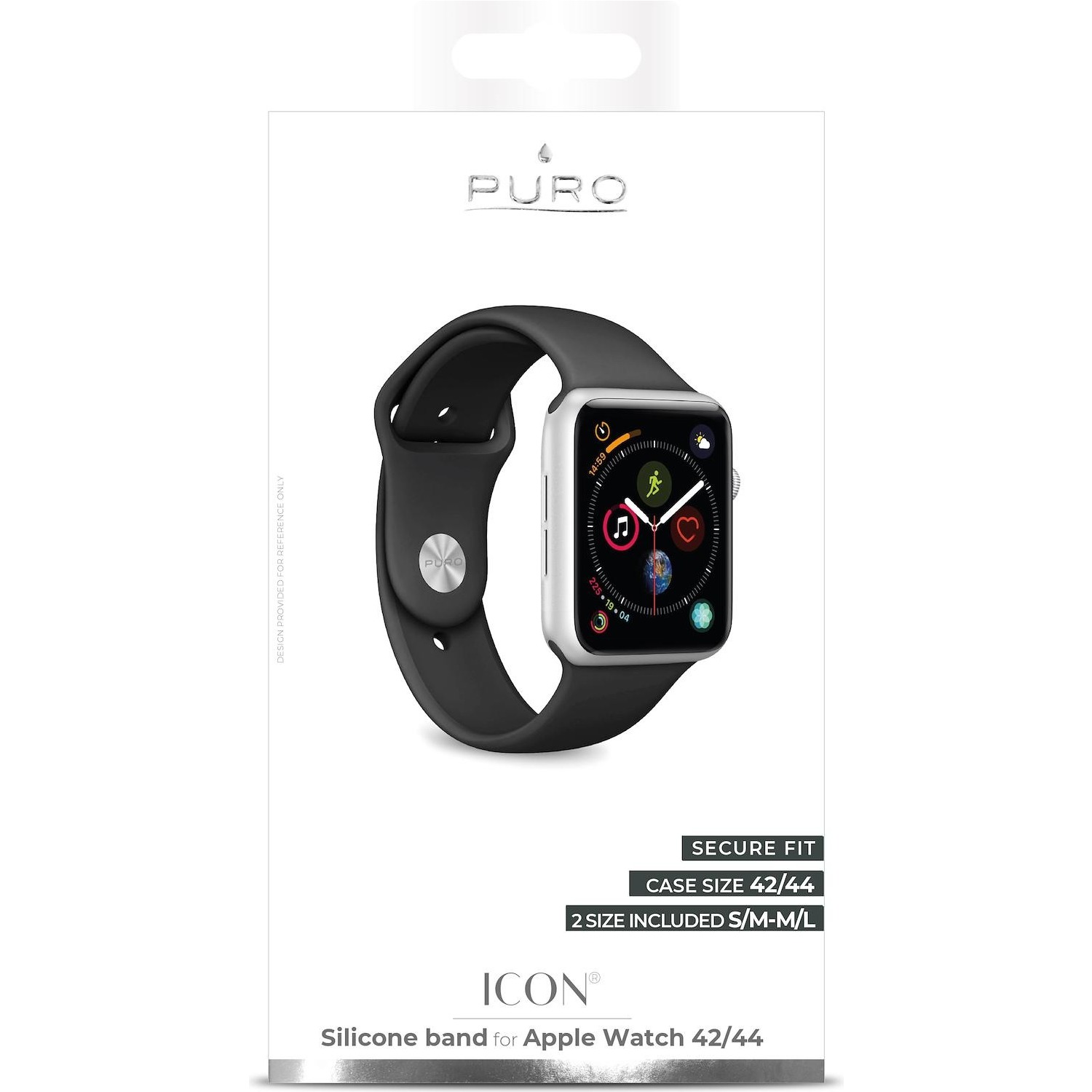 Immagine per Cinturino di ricambio Puro Apple watch 42mm/44mm nero / black taglie s/m - m/l da DIMOStore