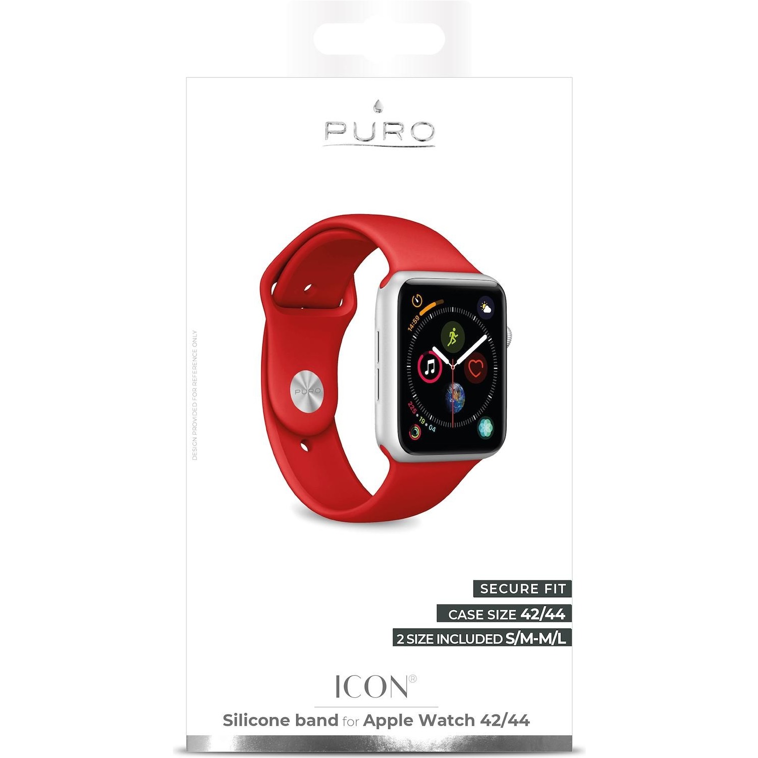 Immagine per Cinturino di ricambio Puro Apple watch 42mm/44mm rosso / red taglie s/m - m/l da DIMOStore
