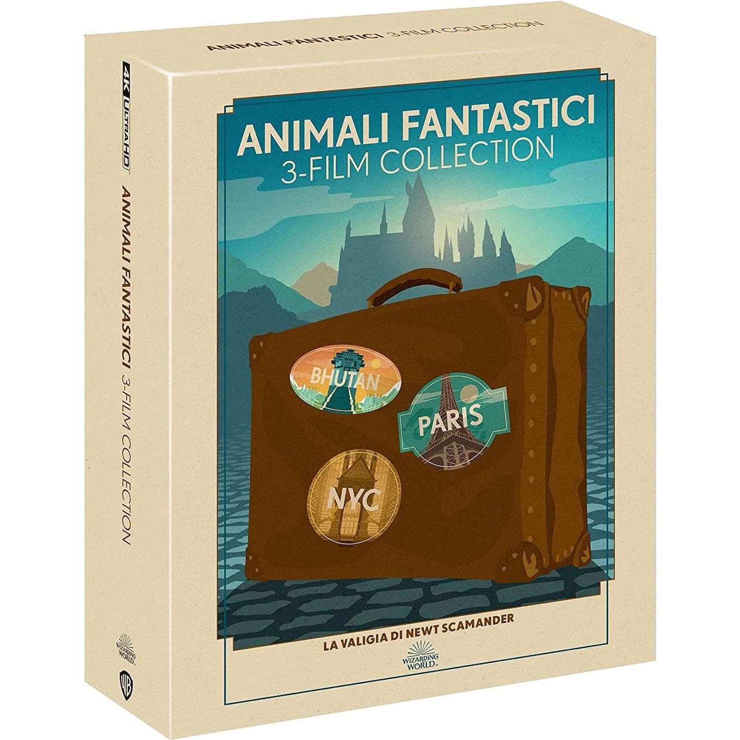 Immagine per Cofanetto Bluray 4K Animali Fantastici 1-3  Travel Art Edition da DIMOStore