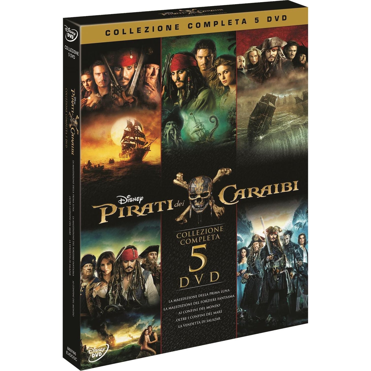 Immagine per Cofanetto DVD Pirati dei Caraibi - La Saga Completa (5 DVD) da DIMOStore