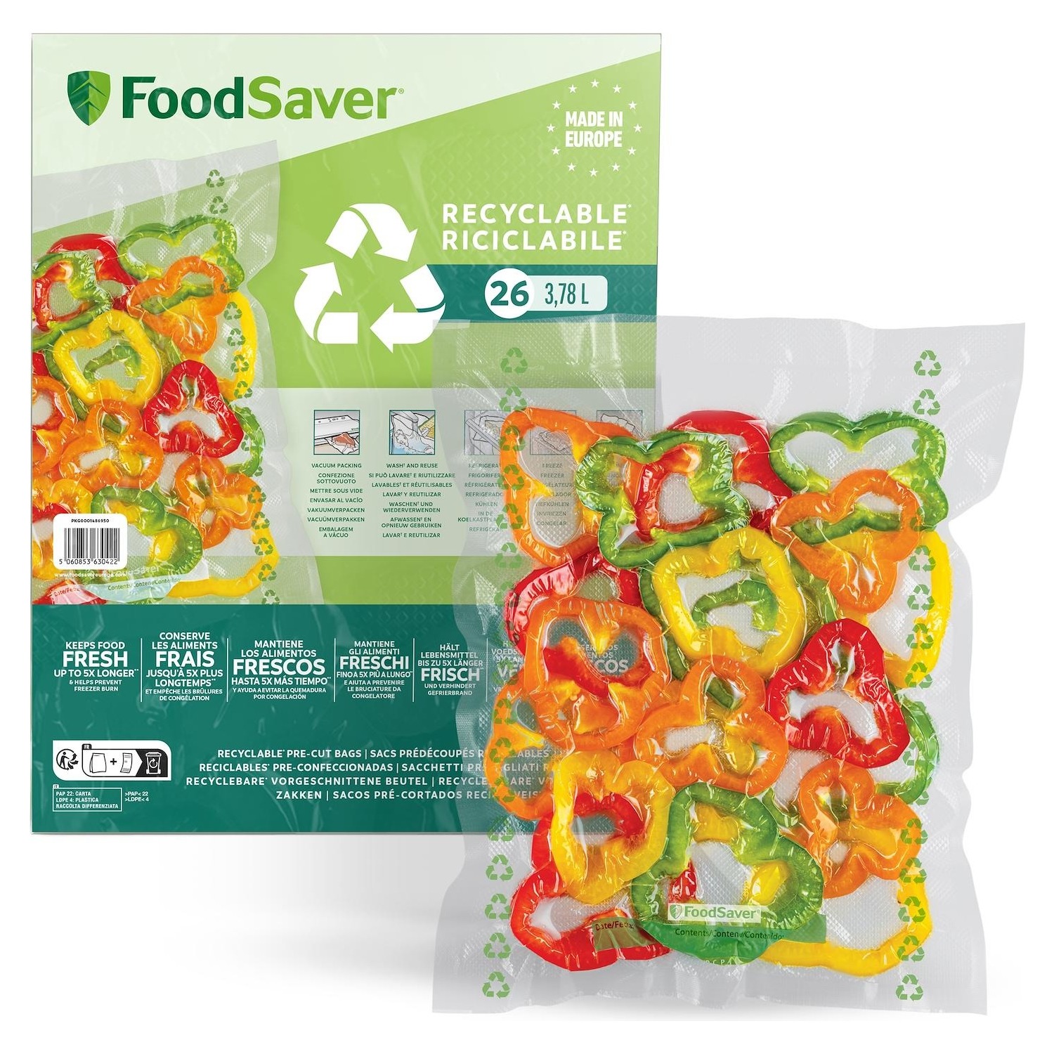 Immagine per Confezione sacchetti consumabili Foodsaver JC32R2 riciclabili 28CM X 36CM da DIMOStore