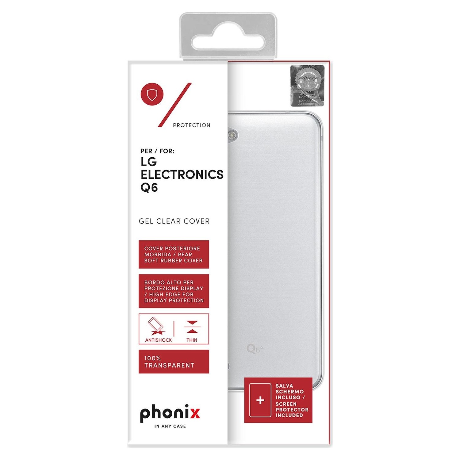 Immagine per Cover gel protection plus Phonix per LG Q6 bianco da DIMOStore