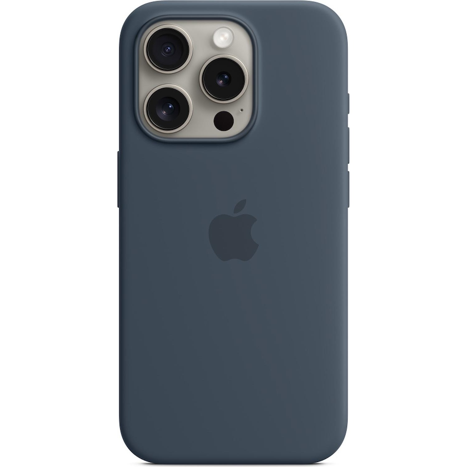 Immagine per Cover iPhone 15 Pro Silicone compatibile con MagSafe Storm Blue da DIMOStore