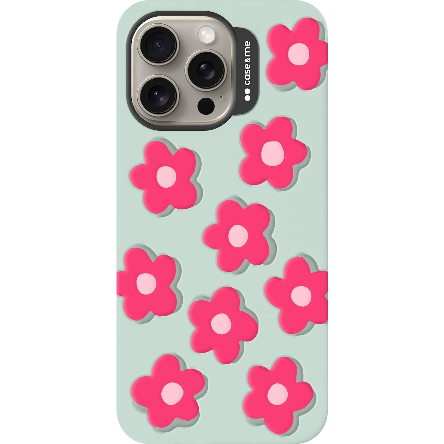 Immagine per Cover SBS in silicone con pattern 3D Jelly        Collection per iPhone 15 Pro Max verde / fiori da DIMOStore