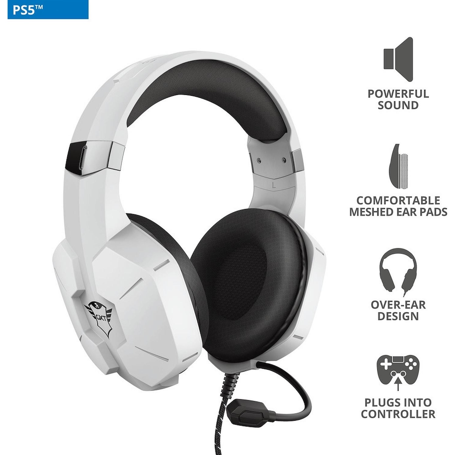 Cuffie Trust Gaming Carus PS5 GXT323W - DIMOStore