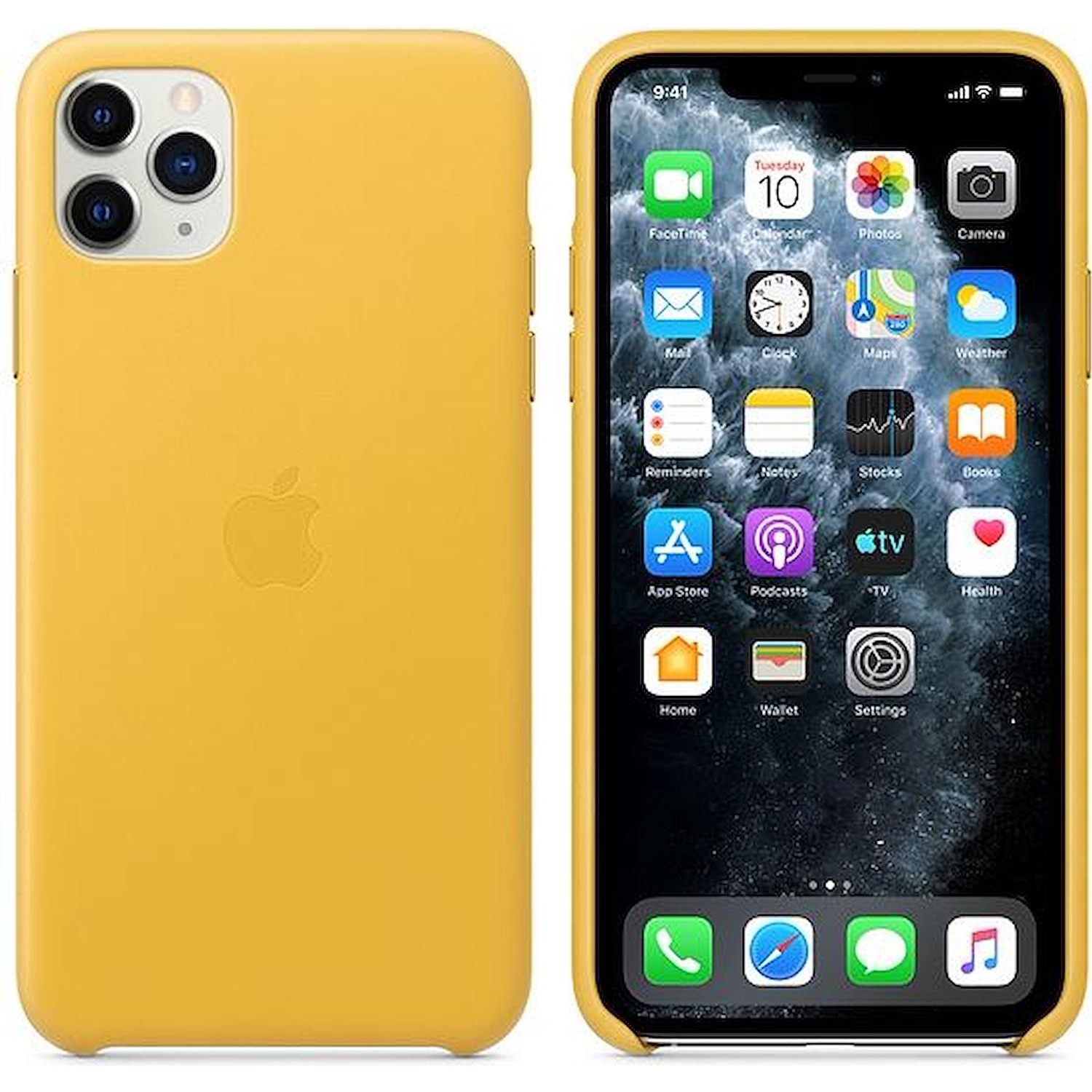 Immagine per Custodia Apple per iPhone 11 Pro Max in pelle limone scuro giallo da DIMOStore