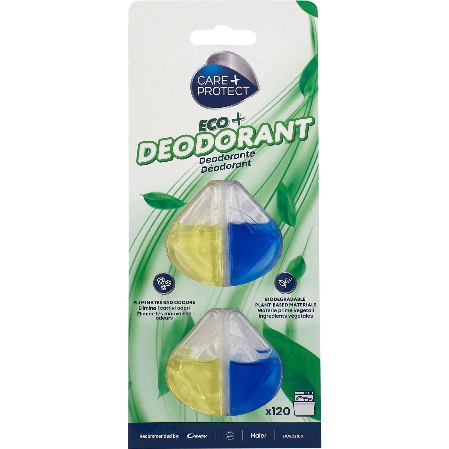 Deodorante ecologico Care+Protect CPP60DWE 2 pezzi per lavastoviglie -  DIMOStore
