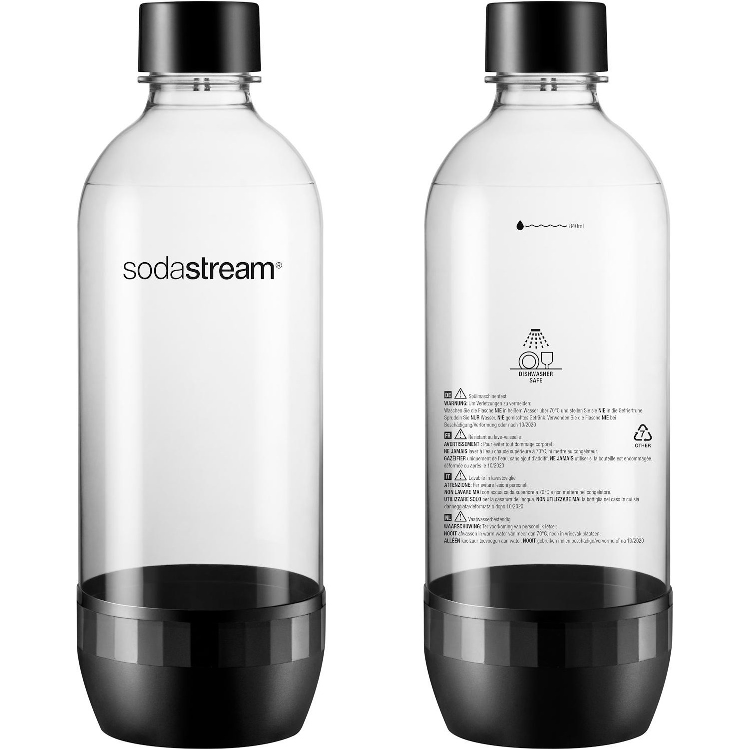 Kit 2 bottiglie plastica Sodastream 1Lt compatibili con tutti i