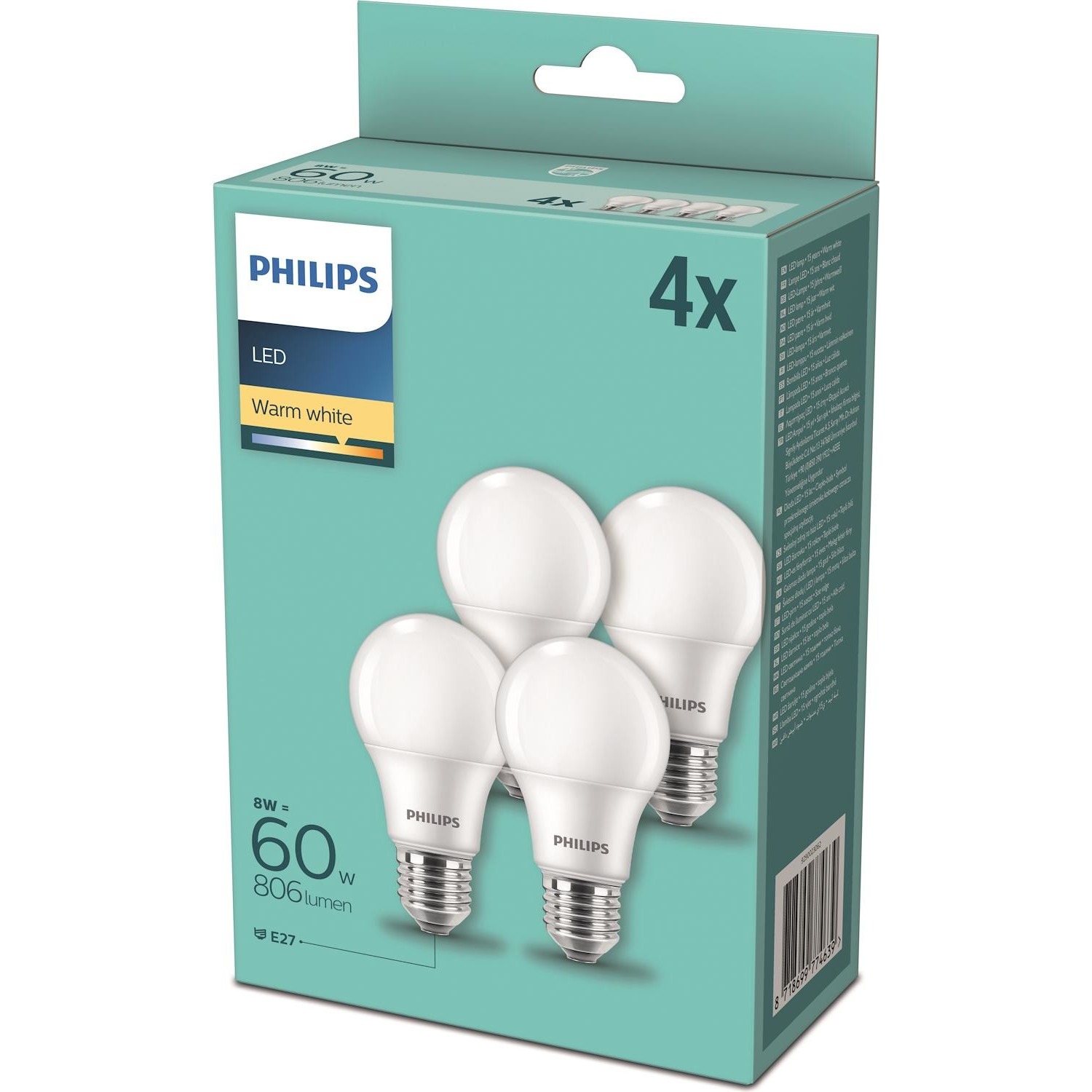 Immagine per Lampadina LED discount Philips goccia 60W E27     2700K 4pz da DIMOStore