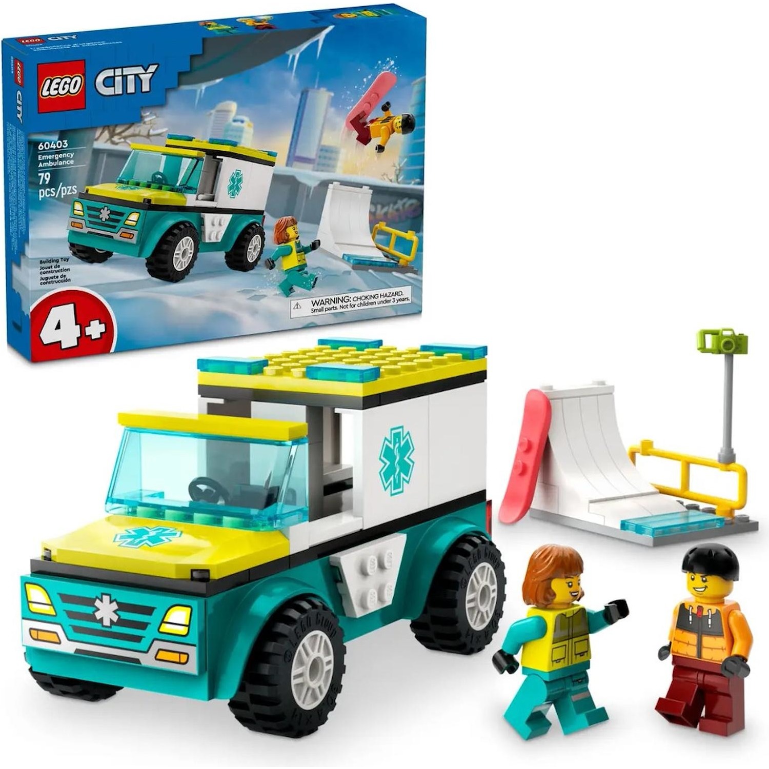 Immagine per Lego City Ambulanza di emergenza e snowborder da DIMOStore