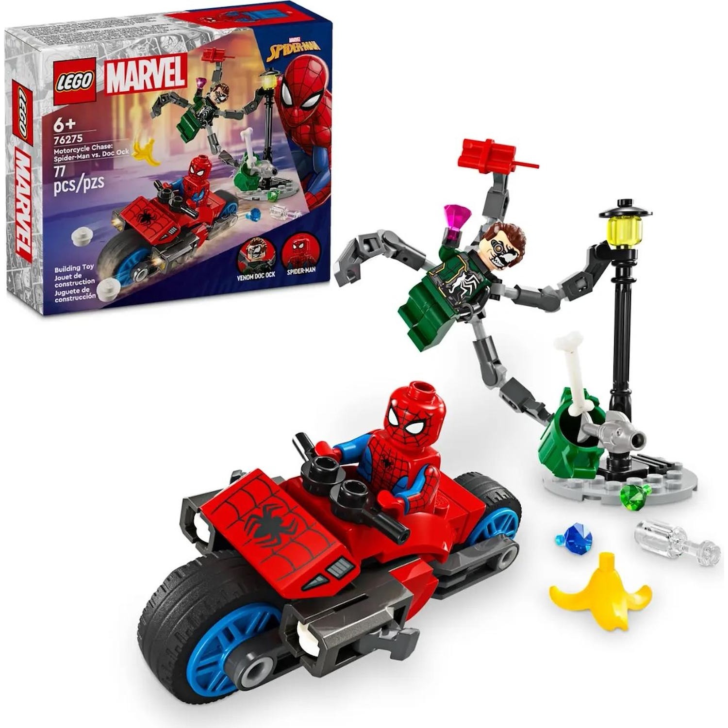 Immagine per Lego Super Heroes Inseguimento sulla moto Spider-man vs. Doc Ock da DIMOStore