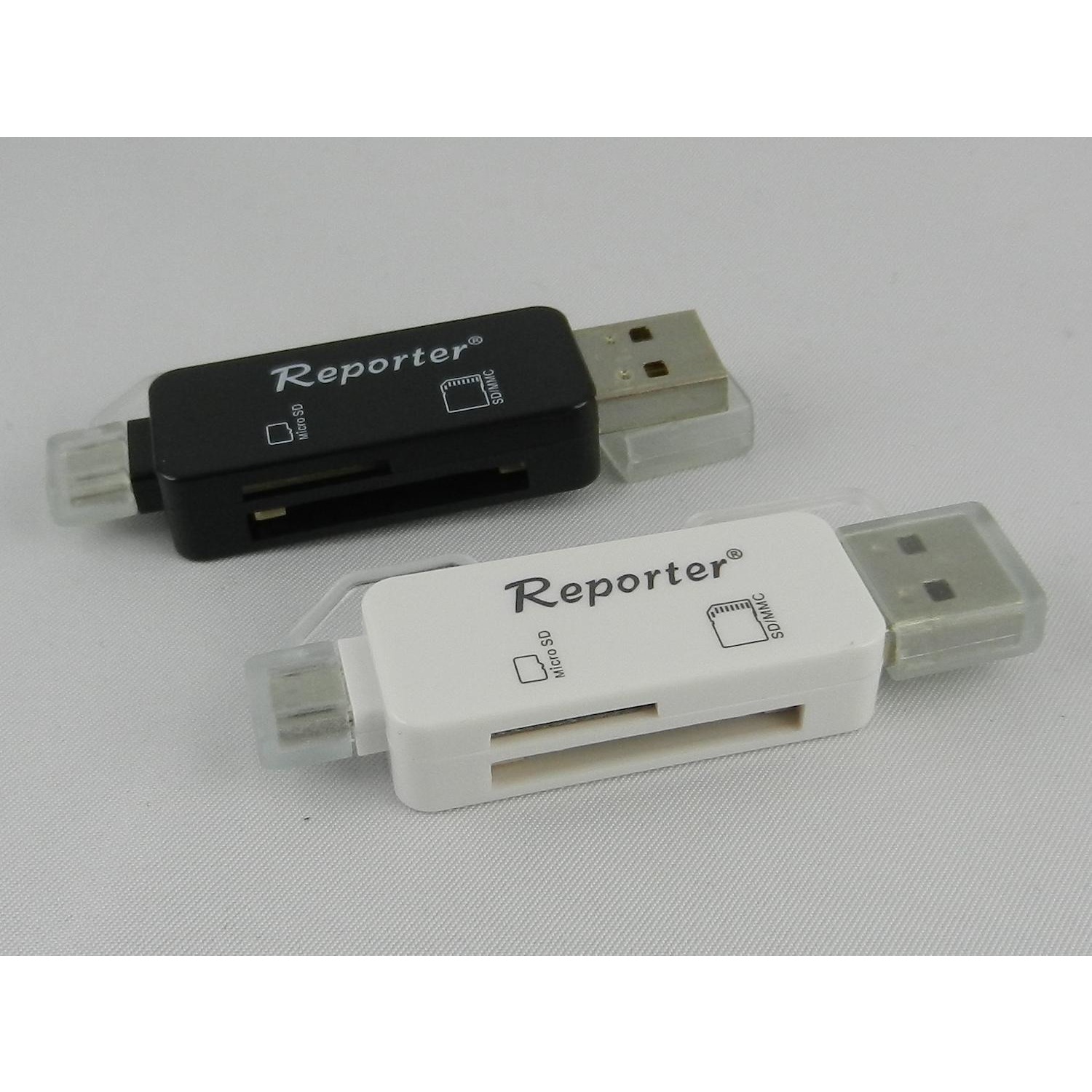 Immagine per Lettore carte SD Reporter con MicroSD Doppia      connessione MicroUSB e USB standard da DIMOStore
