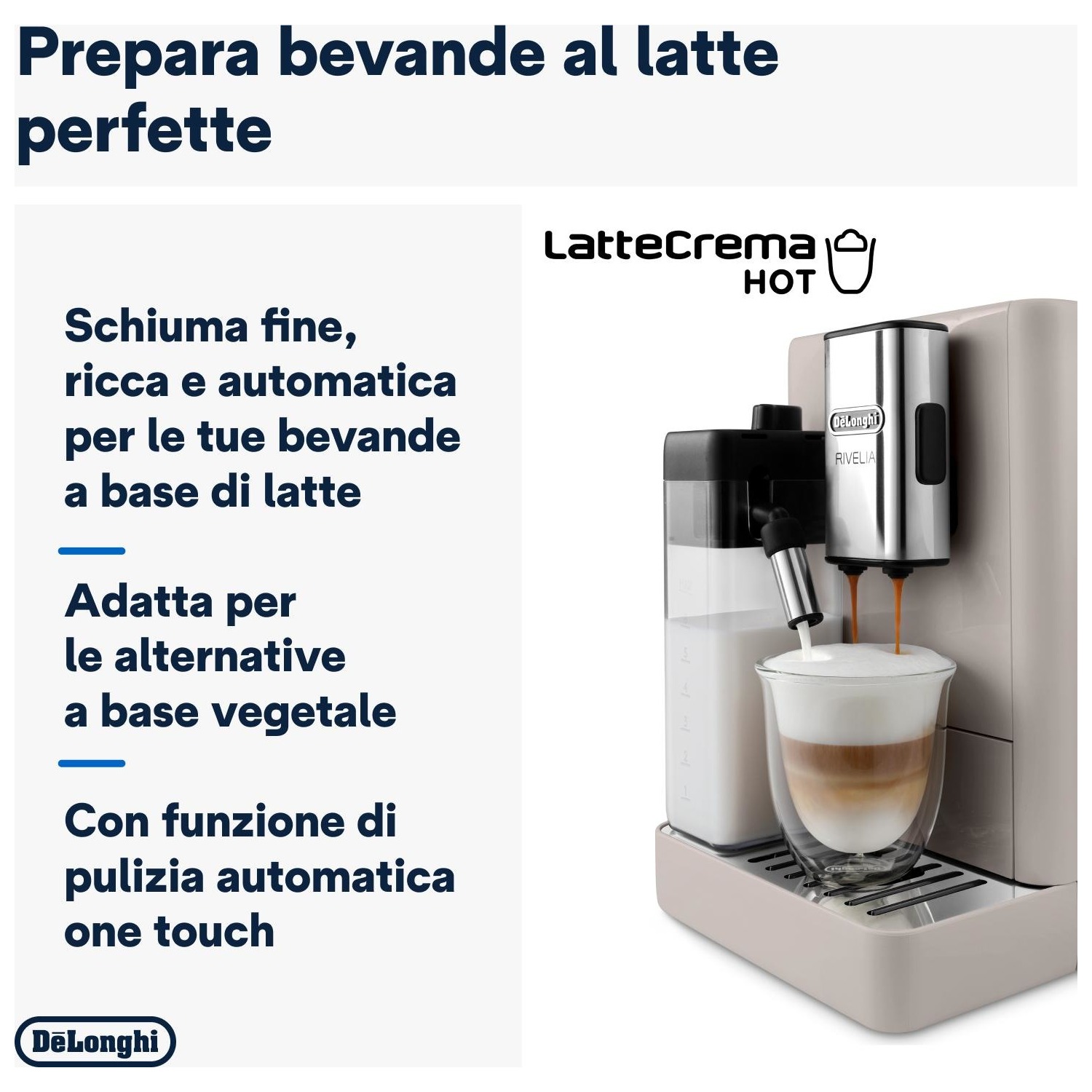 Macchina caffe' automatica De'Longhi Rivelia EXAM440.55.BG con