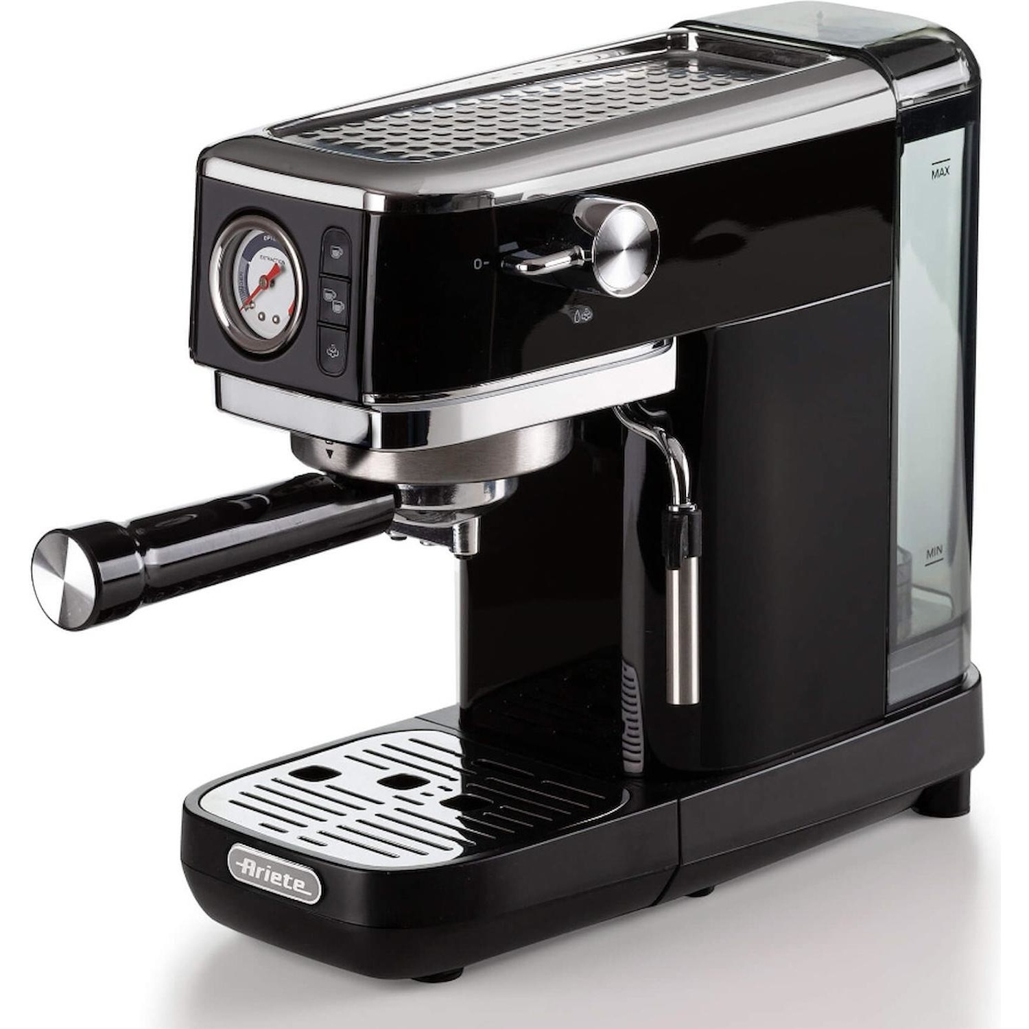 Macchina caffe' espresso Ariete 138112 Metal slim con manometro black nero  - DIMOStore