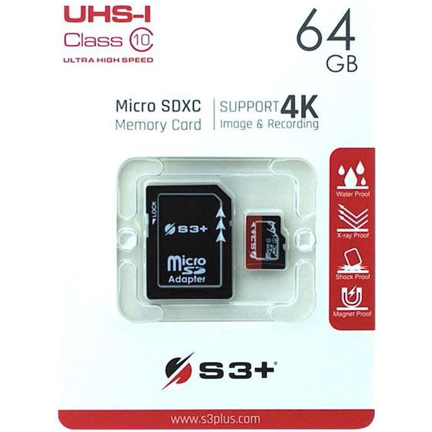 Immagine per MicroSD S3+ 64GB ultra high UHS-1 con adattatore  SD da DIMOStore