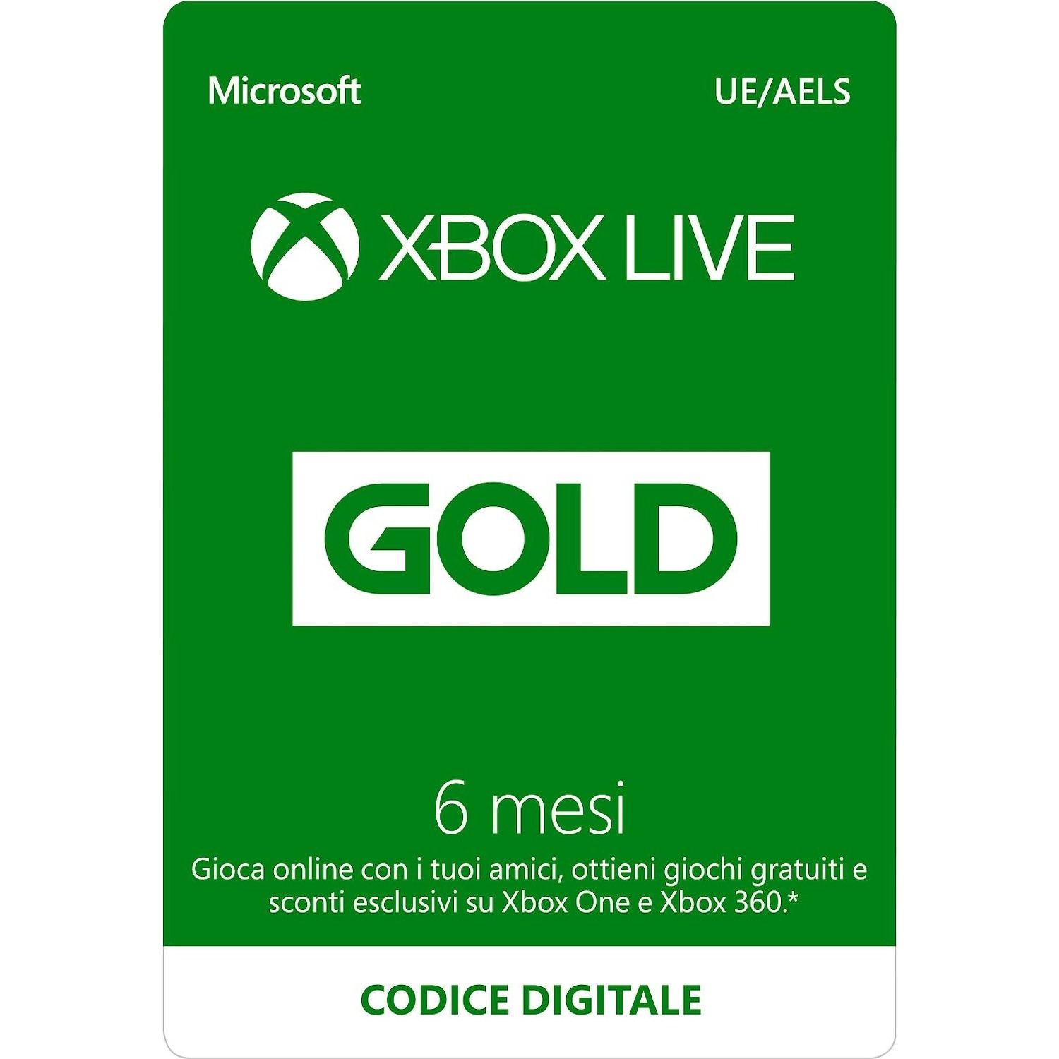 Immagine per Microsoft Xbox Live Gold 6 mesi CARD da DIMOStore