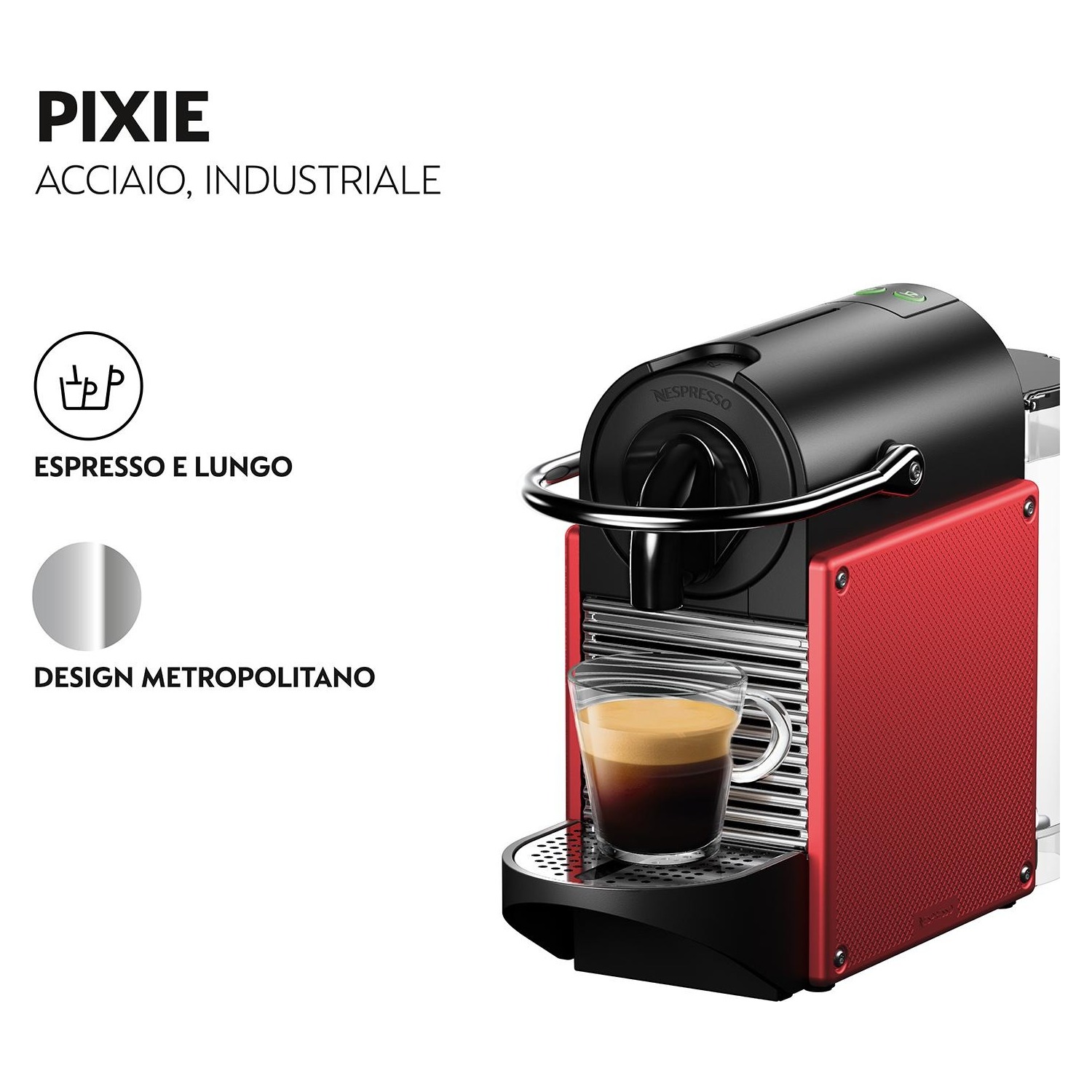 Nespresso De'Longhi EN 124 R Pixie rossa - DIMOStore