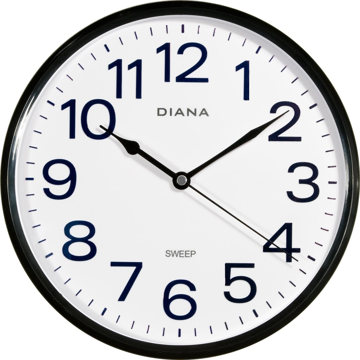 Immagine per Orologio da muro Diana 111739 movimento silenzioso diametro 255mm nero da DIMOStore