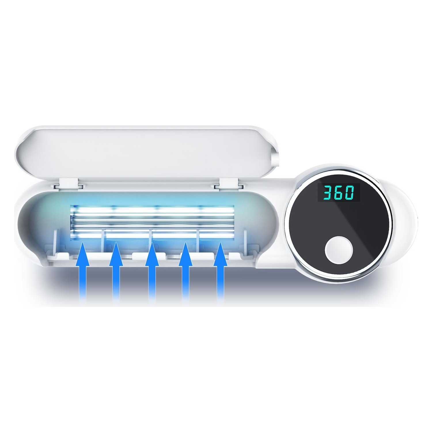 Immagine per Porta spazzolino + sterilizzatore raggi UV-C Onegear Orus Exe multiplo 5 posizioni white bianco da DIMOStore