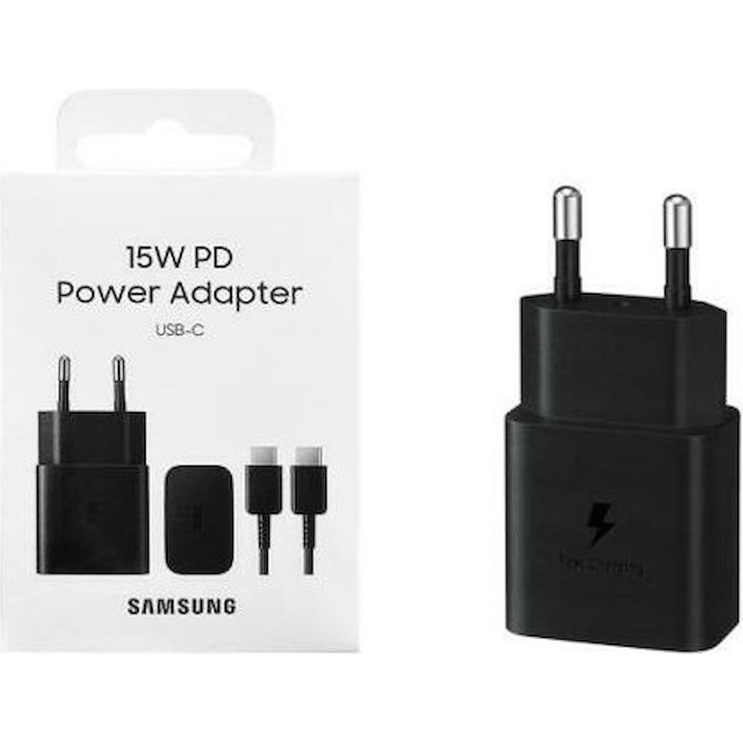 Immagine per Power adapter Samsung 15W con cavo nero da DIMOStore