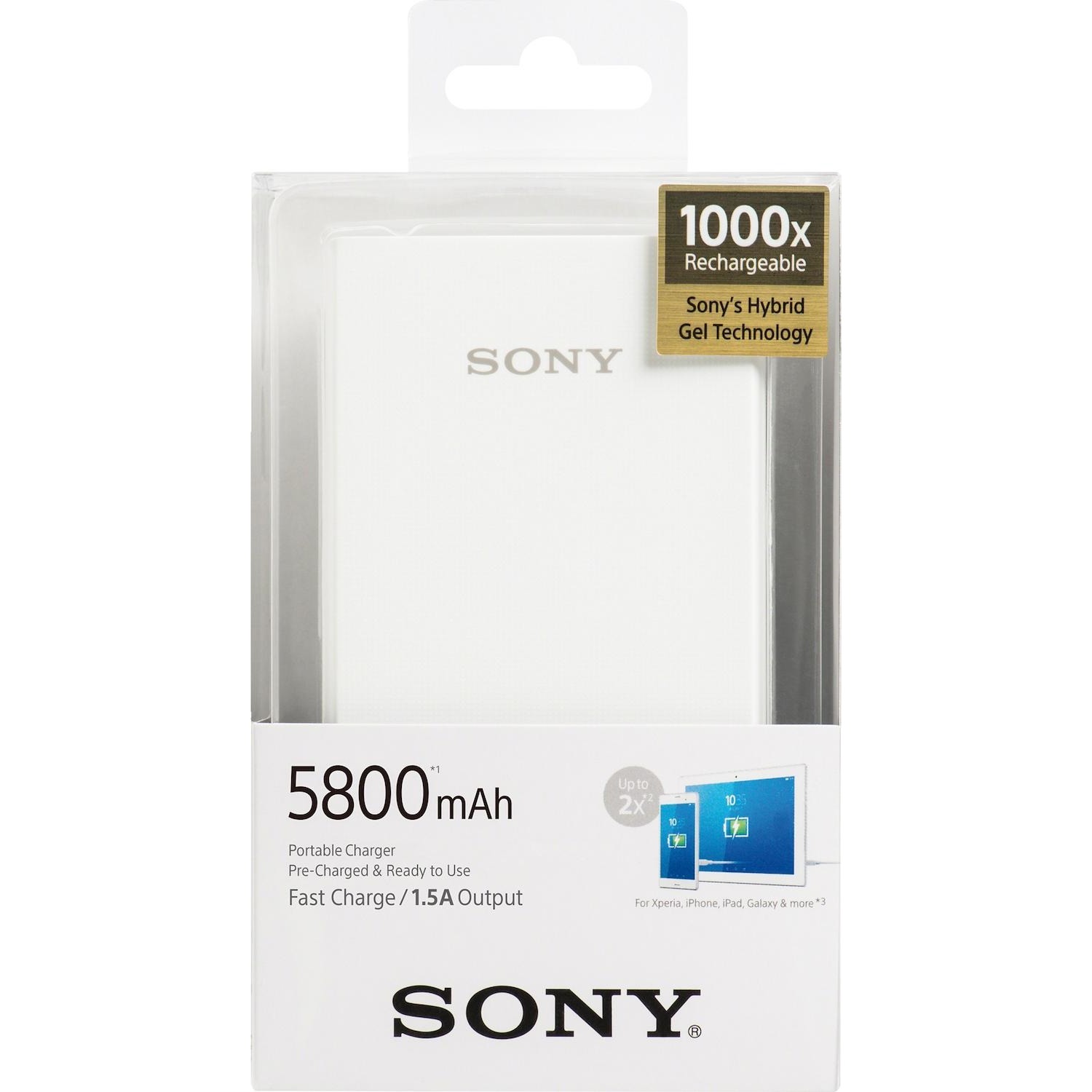 Immagine per Powerbank Sony 5800 mAh micro USB bianco da DIMOStore