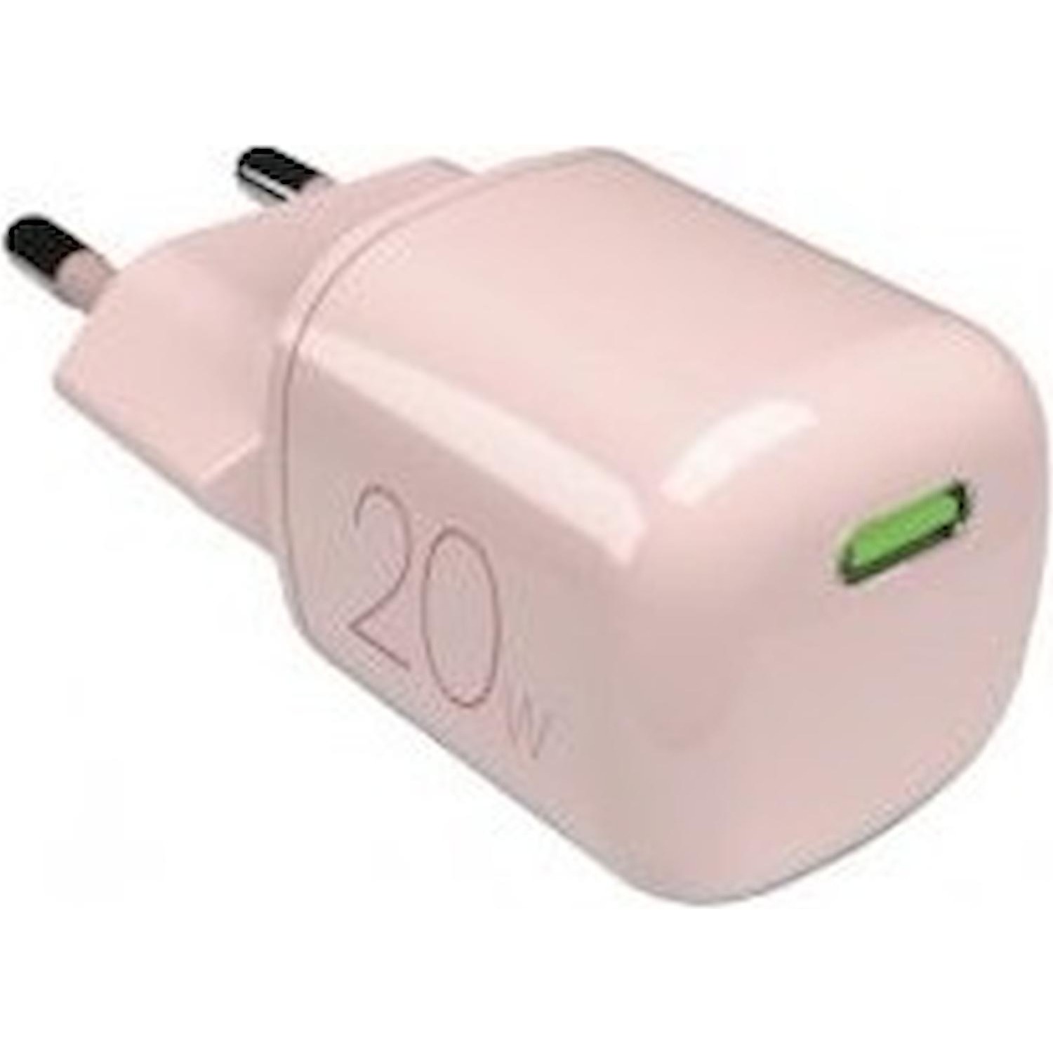 Immagine per Puro Carica Batterie da parete GaN 1 USB-C 20W    Rosa da DIMOStore